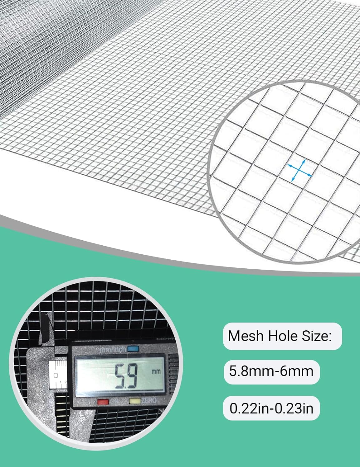 Thumbnail 2 de C&Xanadu Rodent Mesh 400mm x 12m – Galvanised Welded Wire Mesh Roll for Rat and Mouse Prevention