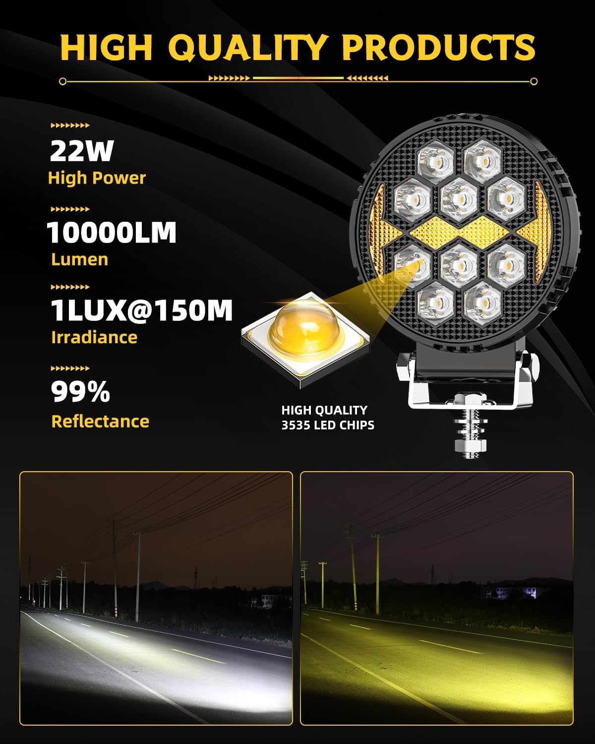Detalle de CO LIGHT 4 inch LED Work Light 2-pack