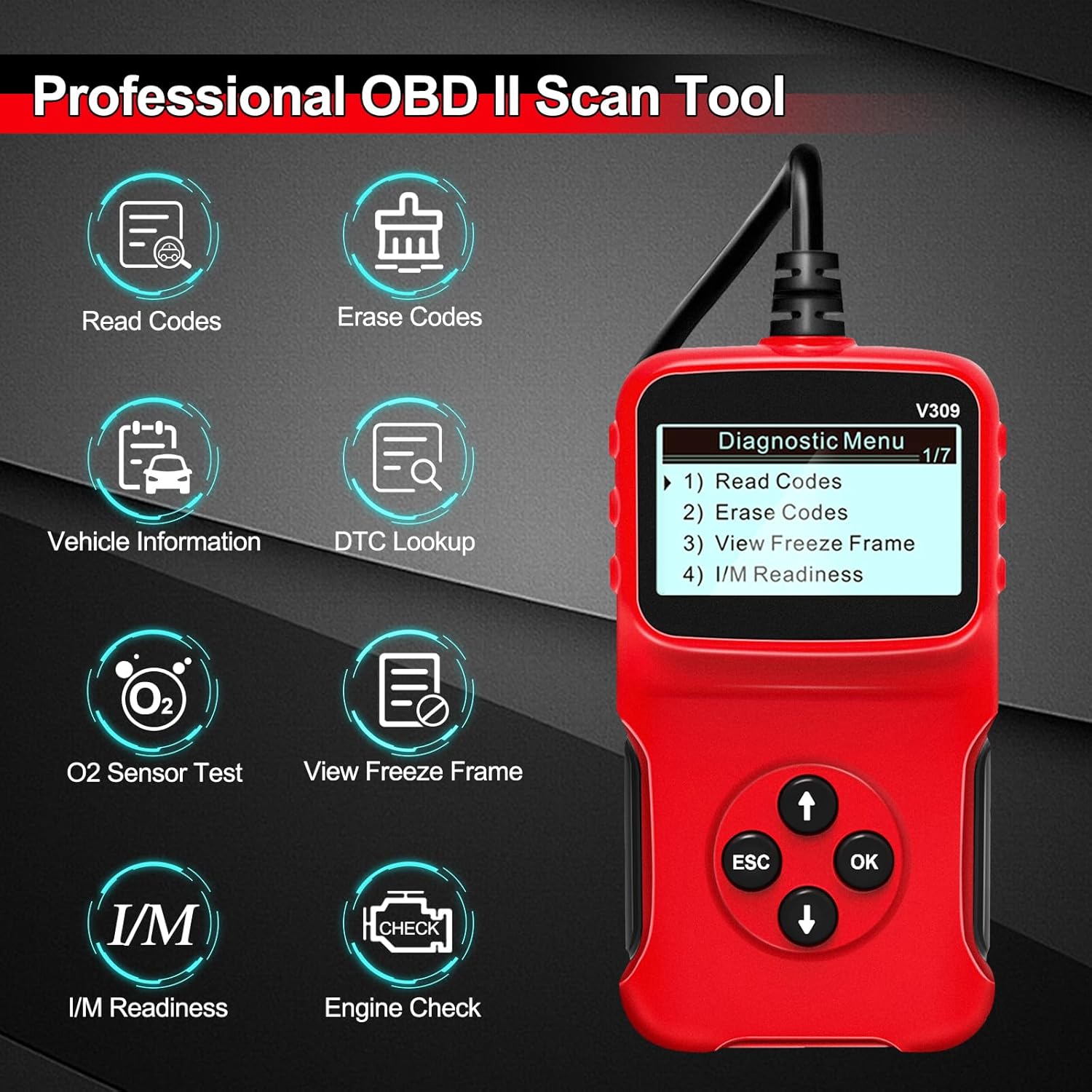 Thumbnail 1 de RICOKEY V309 OBD2 Car Scanner