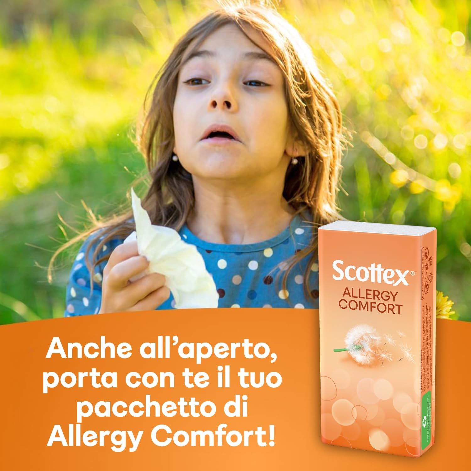 Detalle de Scottex Fazzoletti Pocket Allergy — carta ipoallergenica e morbida, testati oftalmologicamente (confezione da 80 pacchetti)