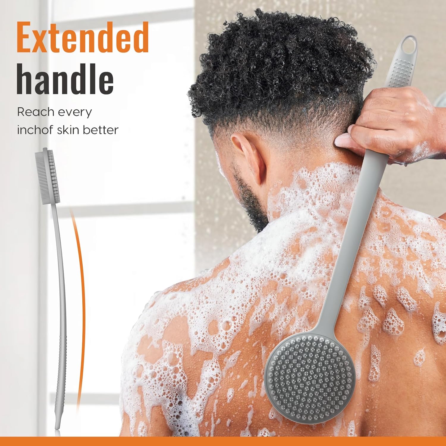 Detalle 2 de Silicone Body Scrubber 15 inch back brush