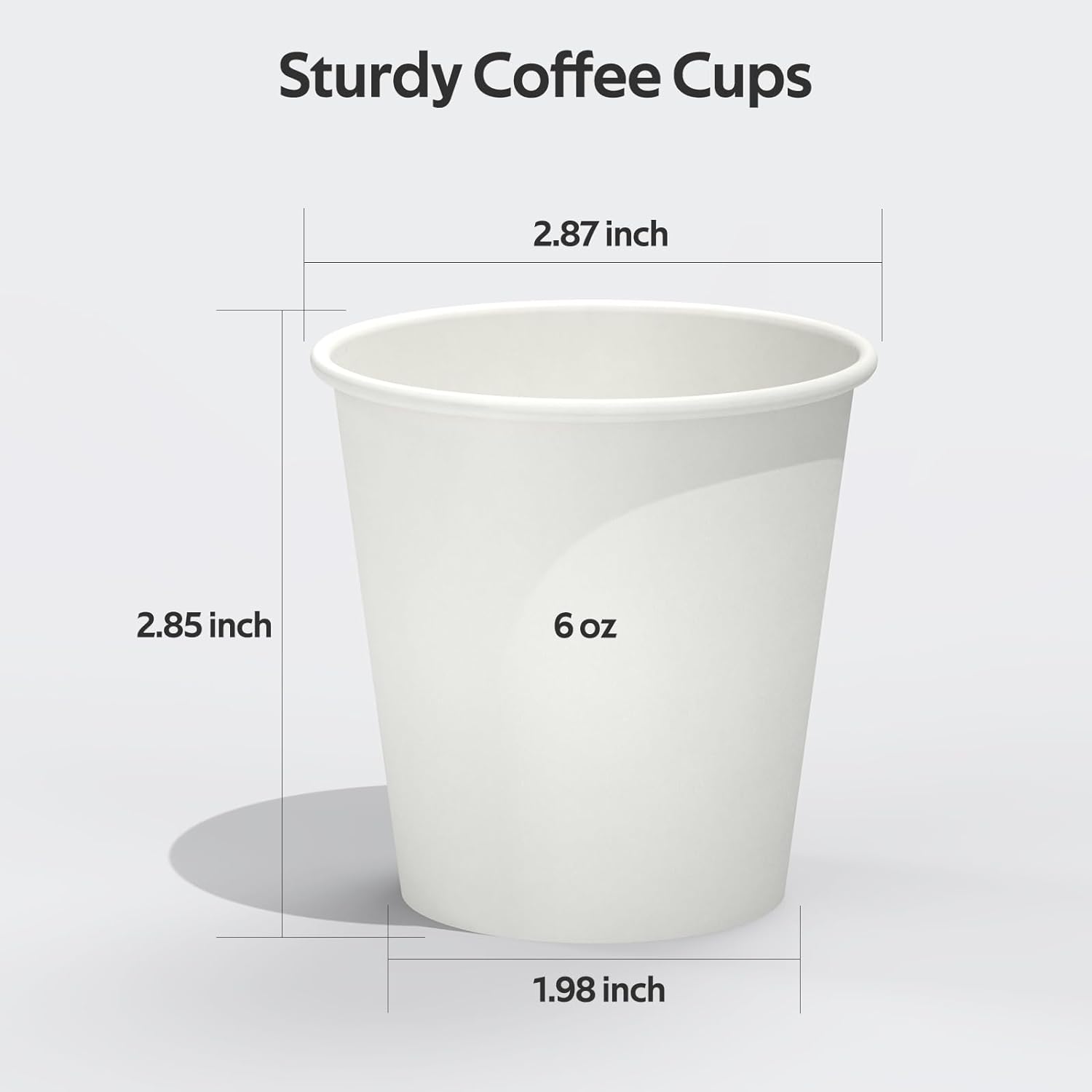 Thumbnail 1 de Dealusy 6 oz Coffee Cups — 100 Count, Leak-Free & Food Safe