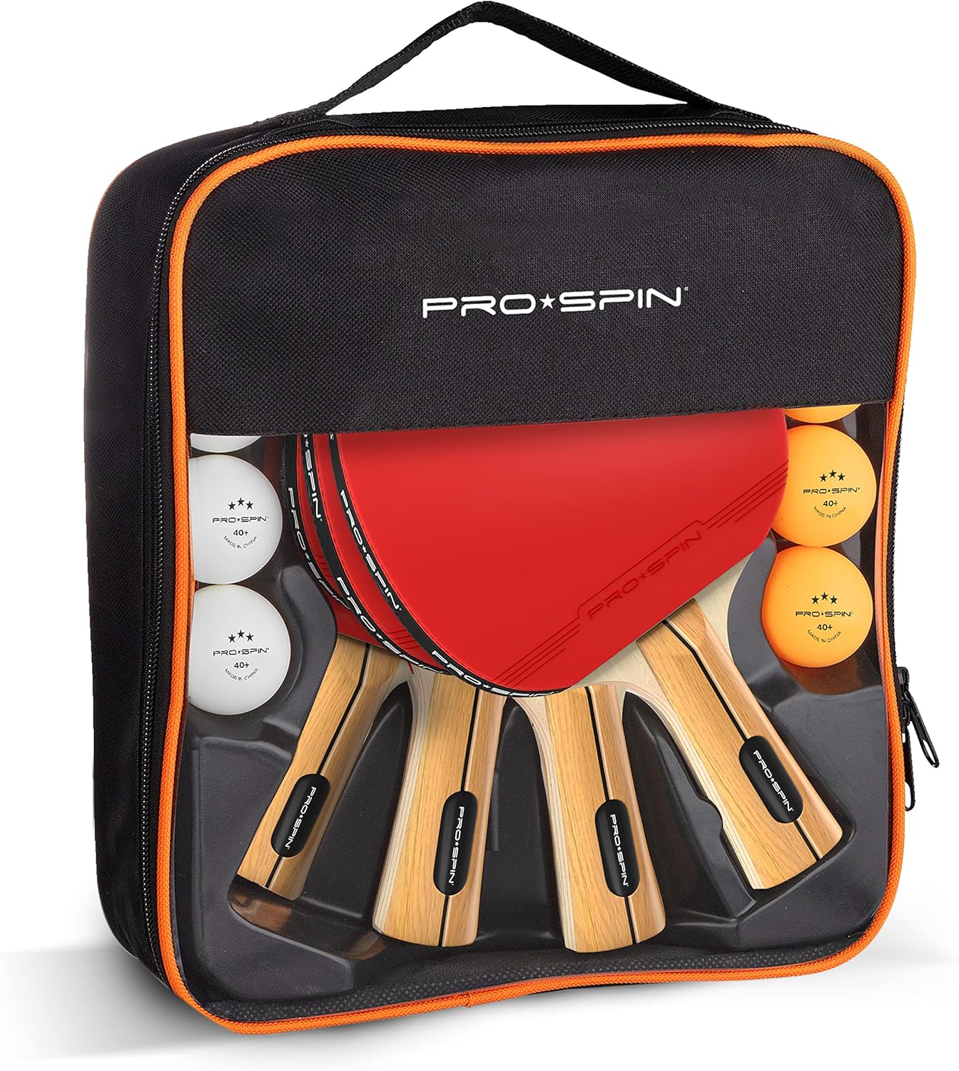 Thumbnail 1 de PRO-SPIN Tischtennisschläger – Hochleistungs-Set mit 2 Schlägern, 3 Bällen und Tasche