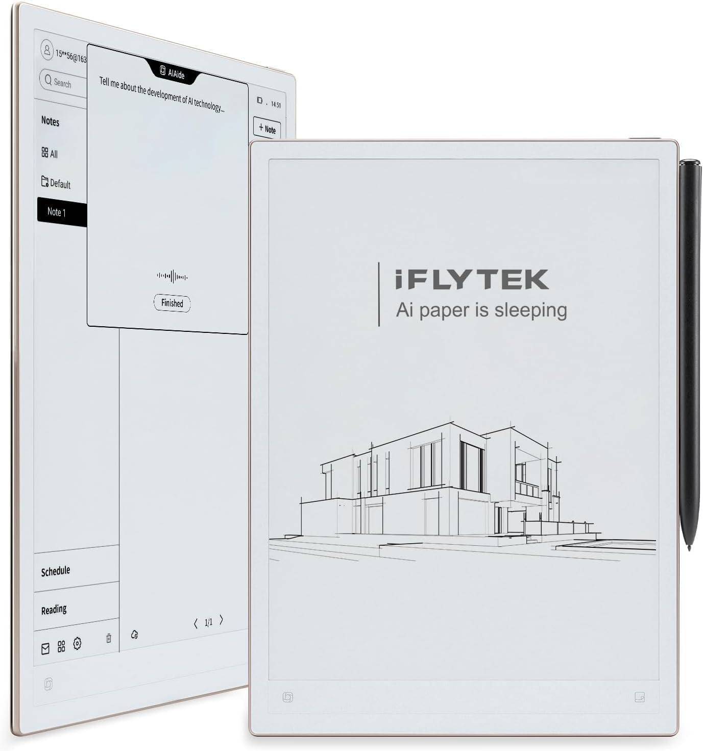 Detalle de iFLYTEK AINOTE 2 10.65" Large Screen Paper Tablet