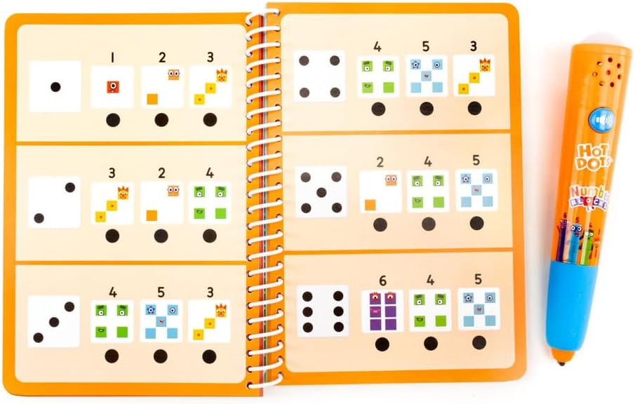 Detalle de Learning Resources Hot Dots Numberblocks 1–10 Activity Book & Interactive Pen
