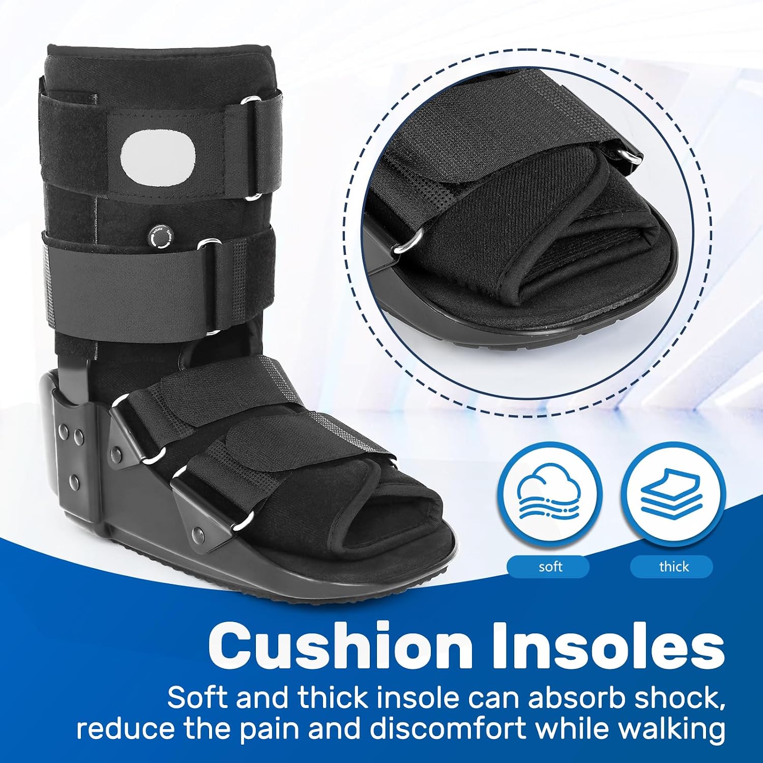 Detalle 2 de kefit OTC002 Walking Boot, Small, with Inflatable Compression and Rocker Sole