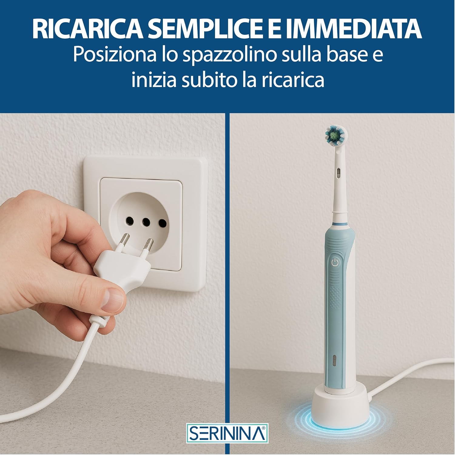 Detalle de Caricatore per Oral-B Spazzolino Elettrico – Base ricarica modello 3757 (compatibile Oral‑B)