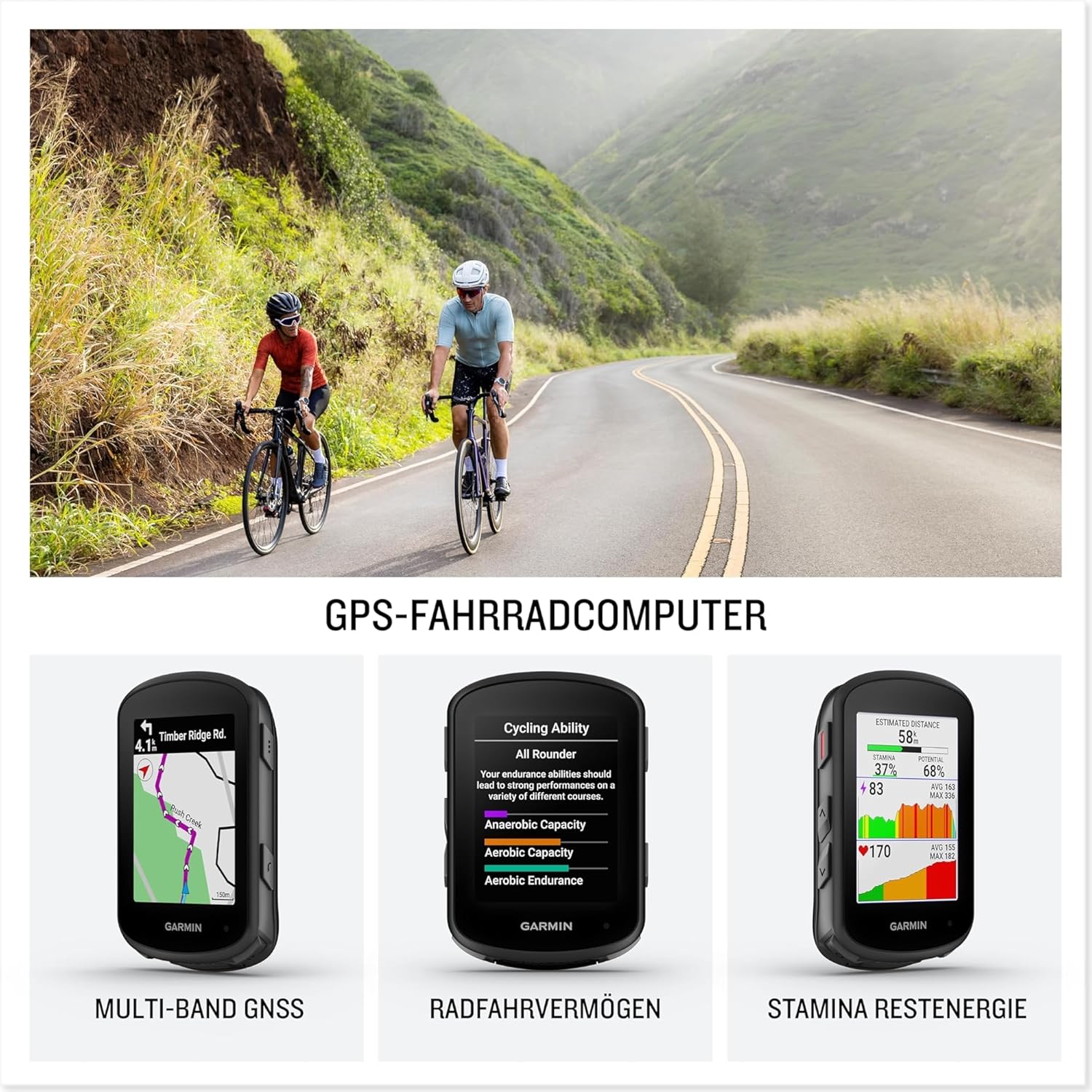Detalle 2 de Garmin Edge 540 – EU Central + West GPS-Fahrradcomputer mit 2,6-Zoll-Farbdisplay und Tastenbedienung