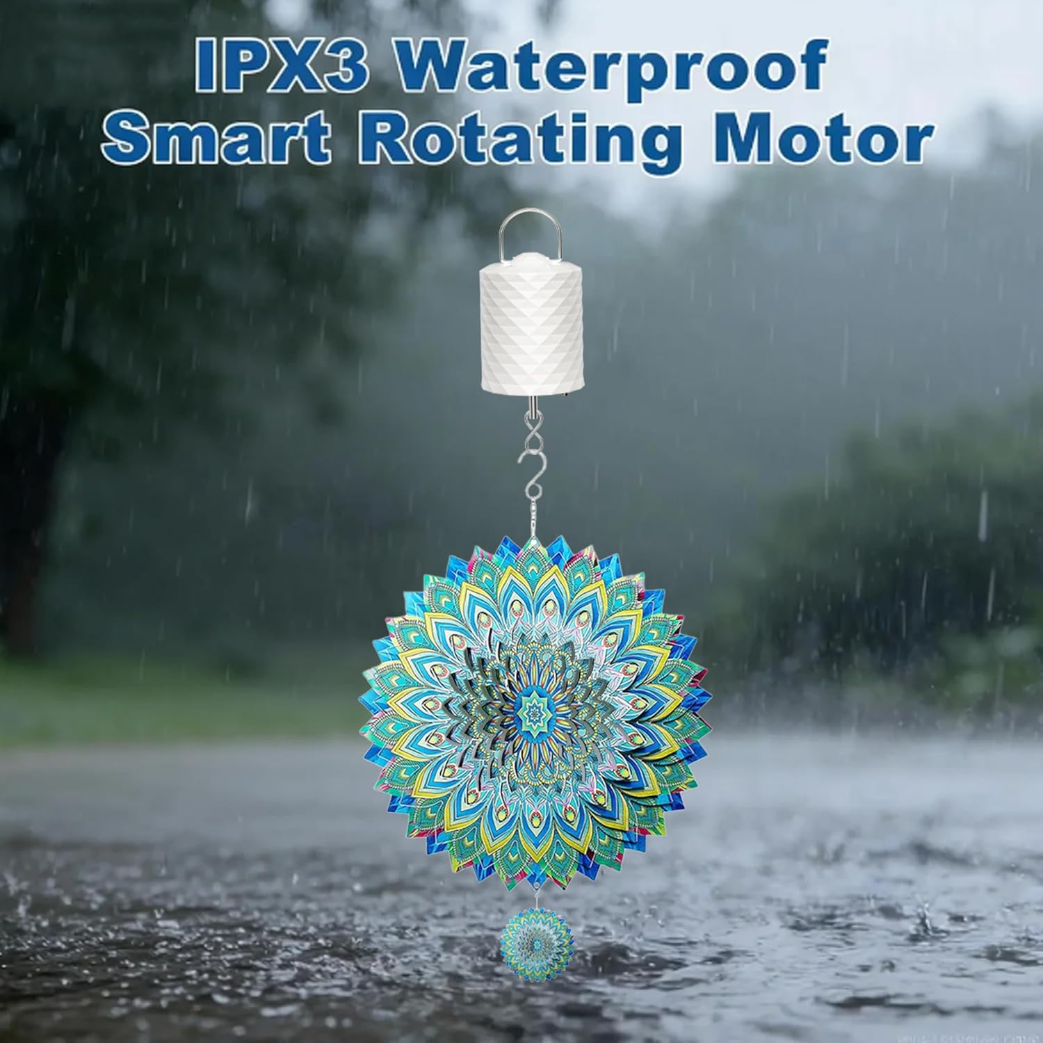 Detalle de Disco Ball Motor with Remote (12 lb Capacity) – 6–20 inch Ball, 2-Way Rotation, 3 Speeds, 0.5/1/2h Timers
