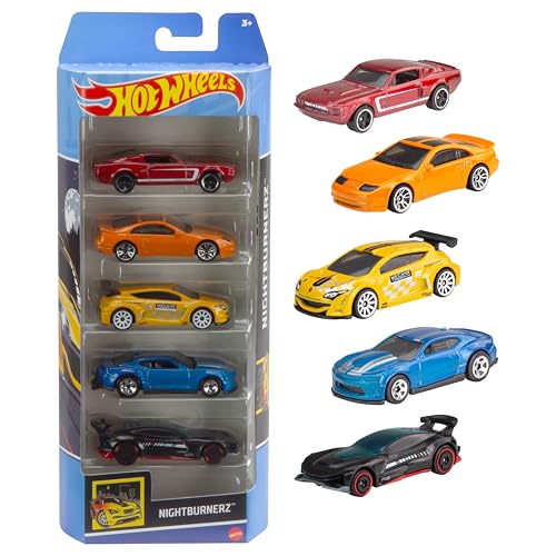 Detalle de Hot Wheels Confezione da 5 Veicoli – Collezione 1:64 con temi diversi (modelli possono variare)