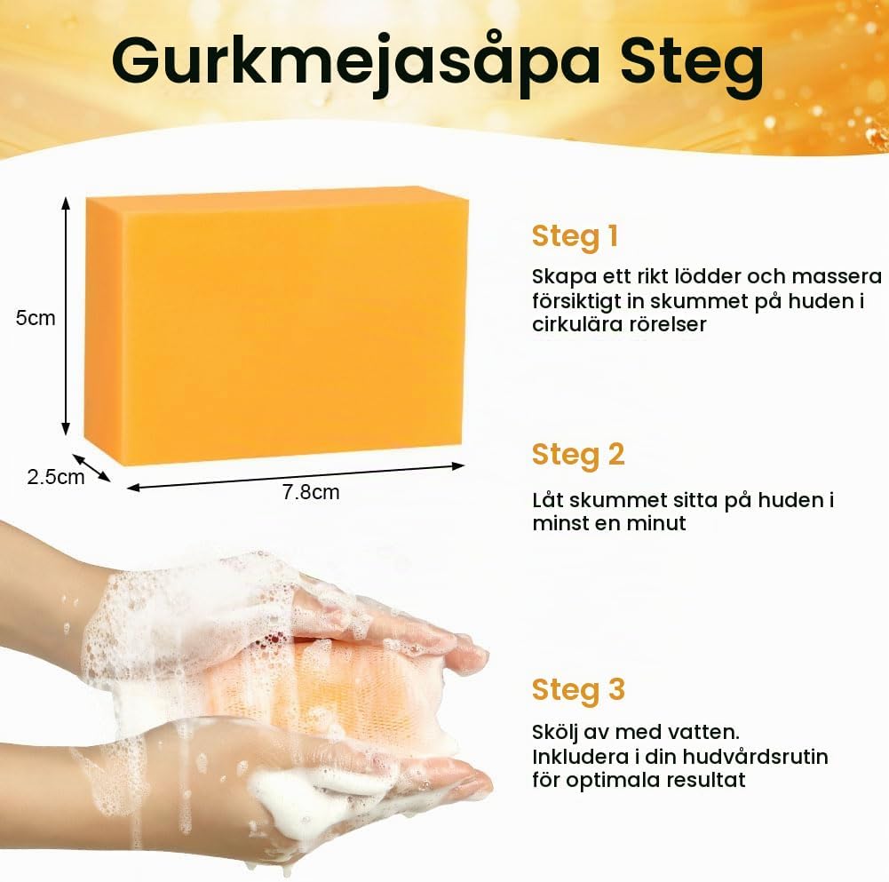 Detalle 2 de AOOWU 5561746 ansikts- och kroppstvål med kakiextrakt, bubbelnät, 4 st, 400 g