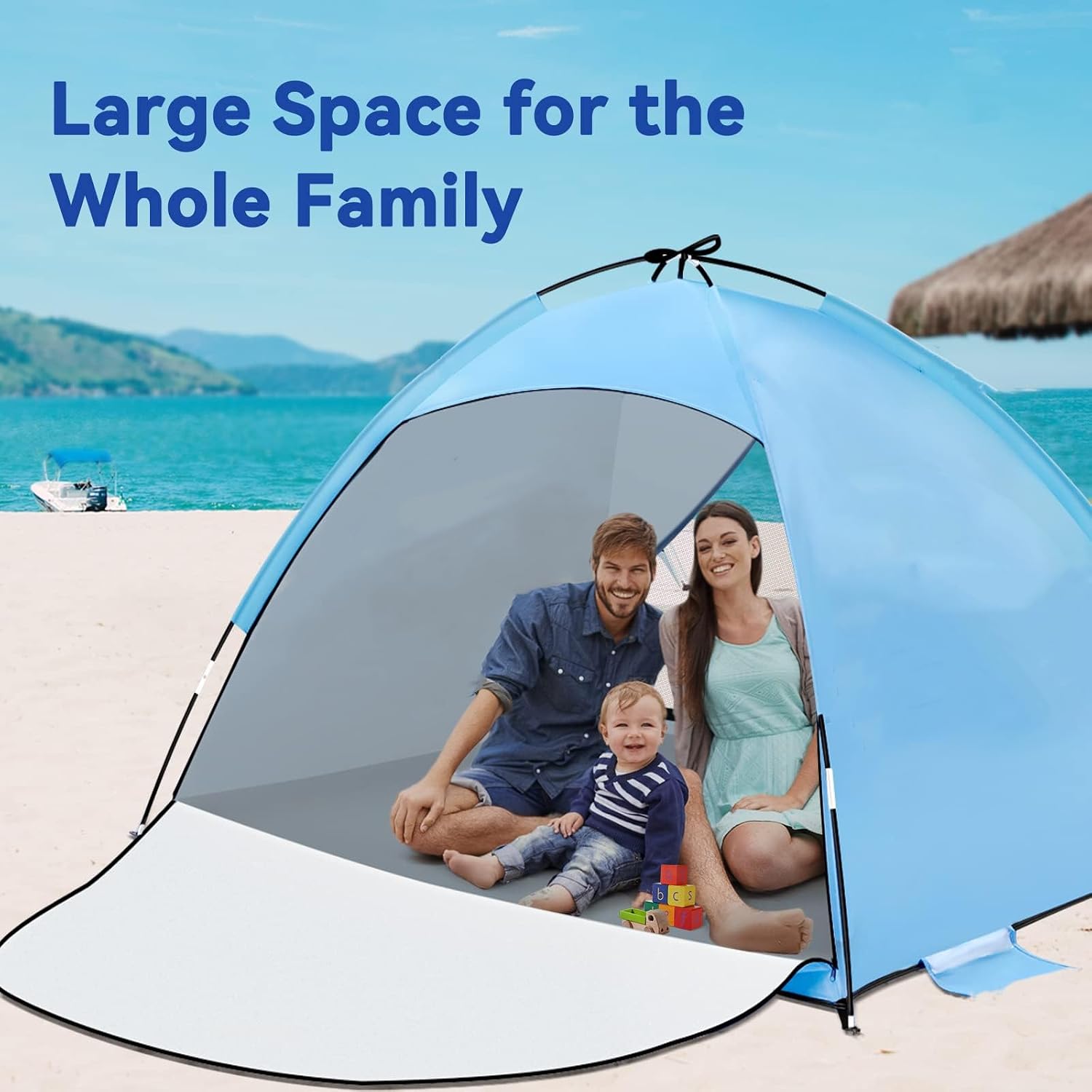 Thumbnail 6 de Beach Shelter with UV Protection UPF 50+ — Small Beach Tent for 2–3 People