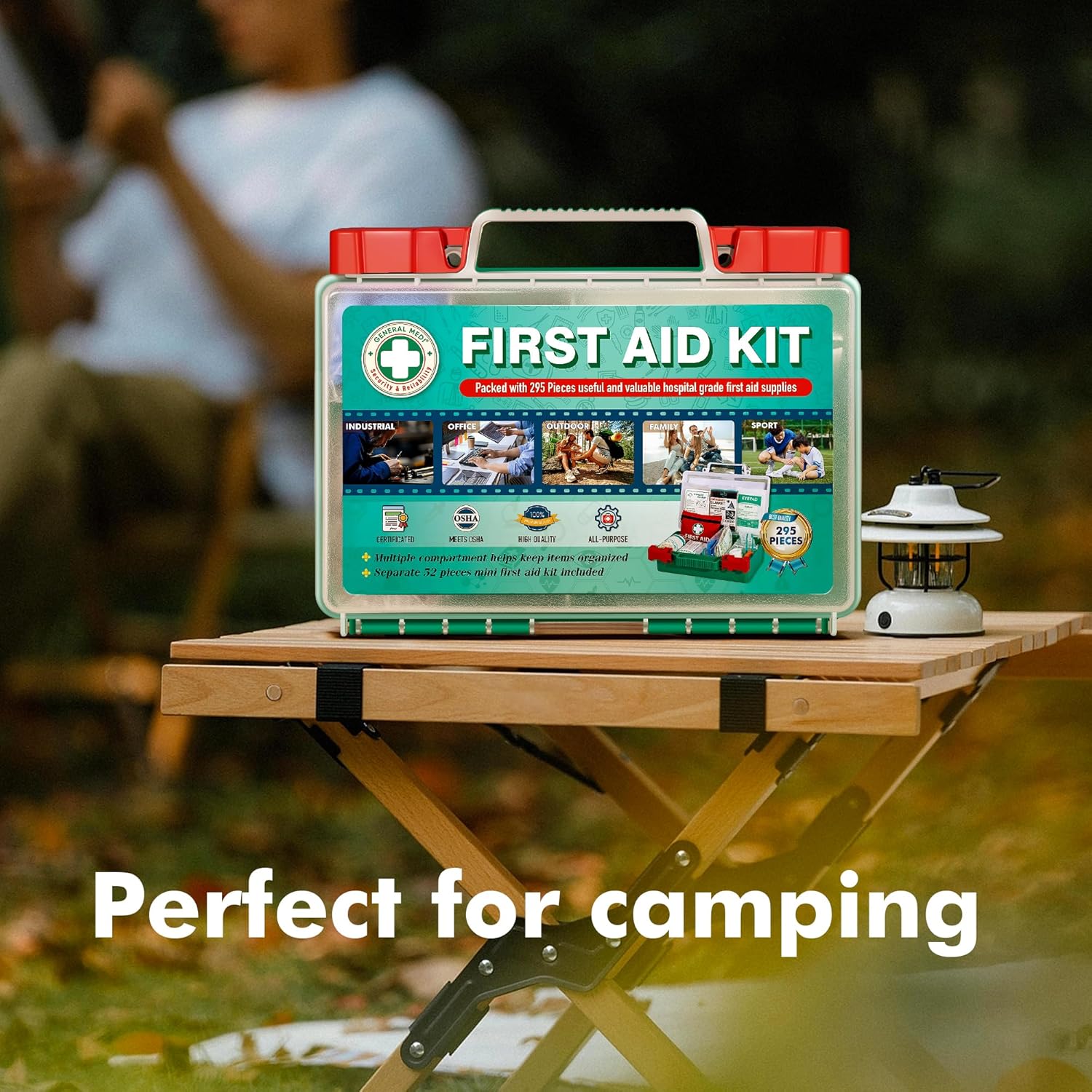 Thumbnail 5 de General Medi 295 Pieces Professional First Aid Kit – HardCase with Hospital-Grade Supplies for Travel, Home, Office, Vehicle, and Outdoor Use