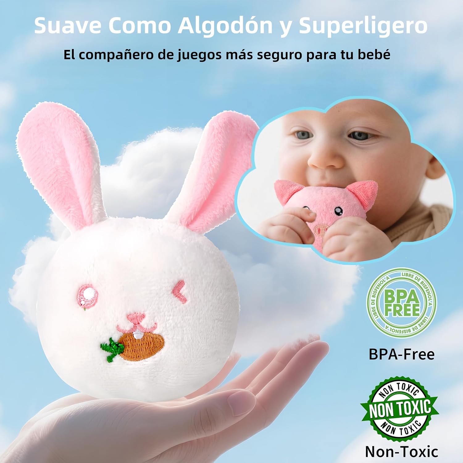 Thumbnail 6 de VORENUS Juguete Montessori para Bebés 6-12 Meses: Set de Granja 7 en 1