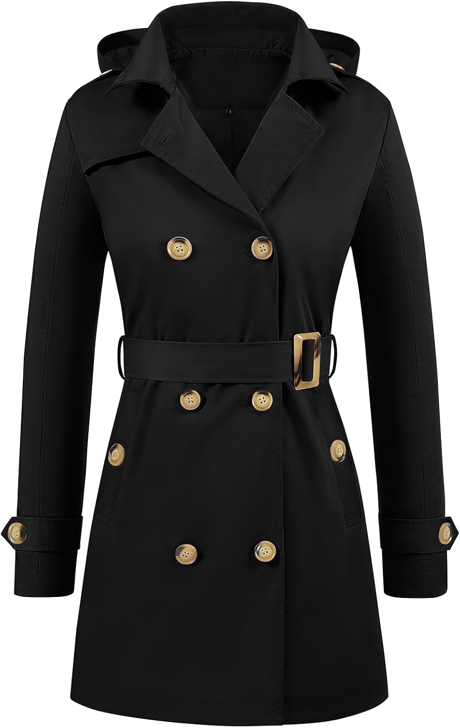 Detalle de Tuopuda Trench Coat Femme Double Boutonnage