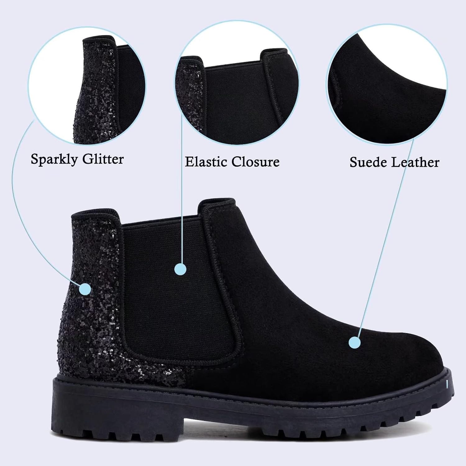 Thumbnail 2 de HARVEST LAND Girls Boots: Ankle Boots with Zip, Cushioned Comfort and Glitter Glitter for Everyday Schoolwear