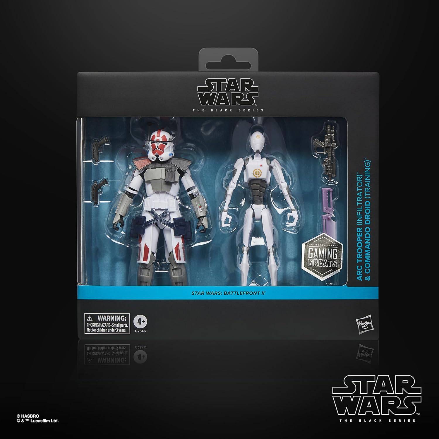 Detalle 2 de Star Wars The Black Series: żołnierz ARC i droid komandos, figurki 15 cm