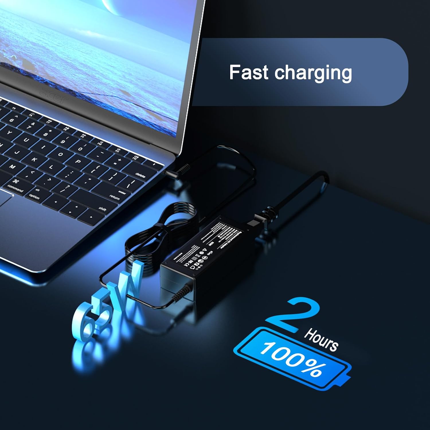 Thumbnail 5 de 65W Laptop Charger Compatible With HP Pavilion