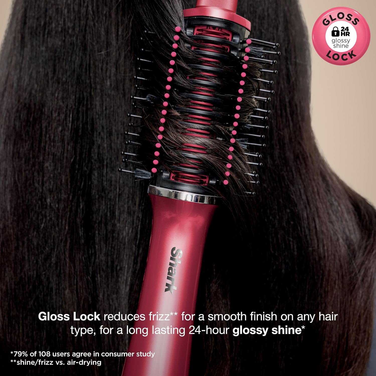 Detalle de Shark Glossi 2-in-1 Hot Tool and Air Glosser Raspberry – Salon‑Quality at Home