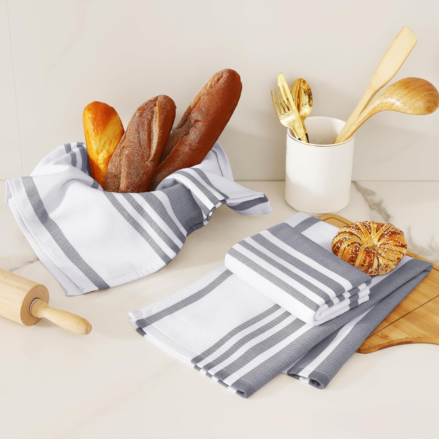Detalle de Homaxy Kitchen Towels, 18 x 28 Inches