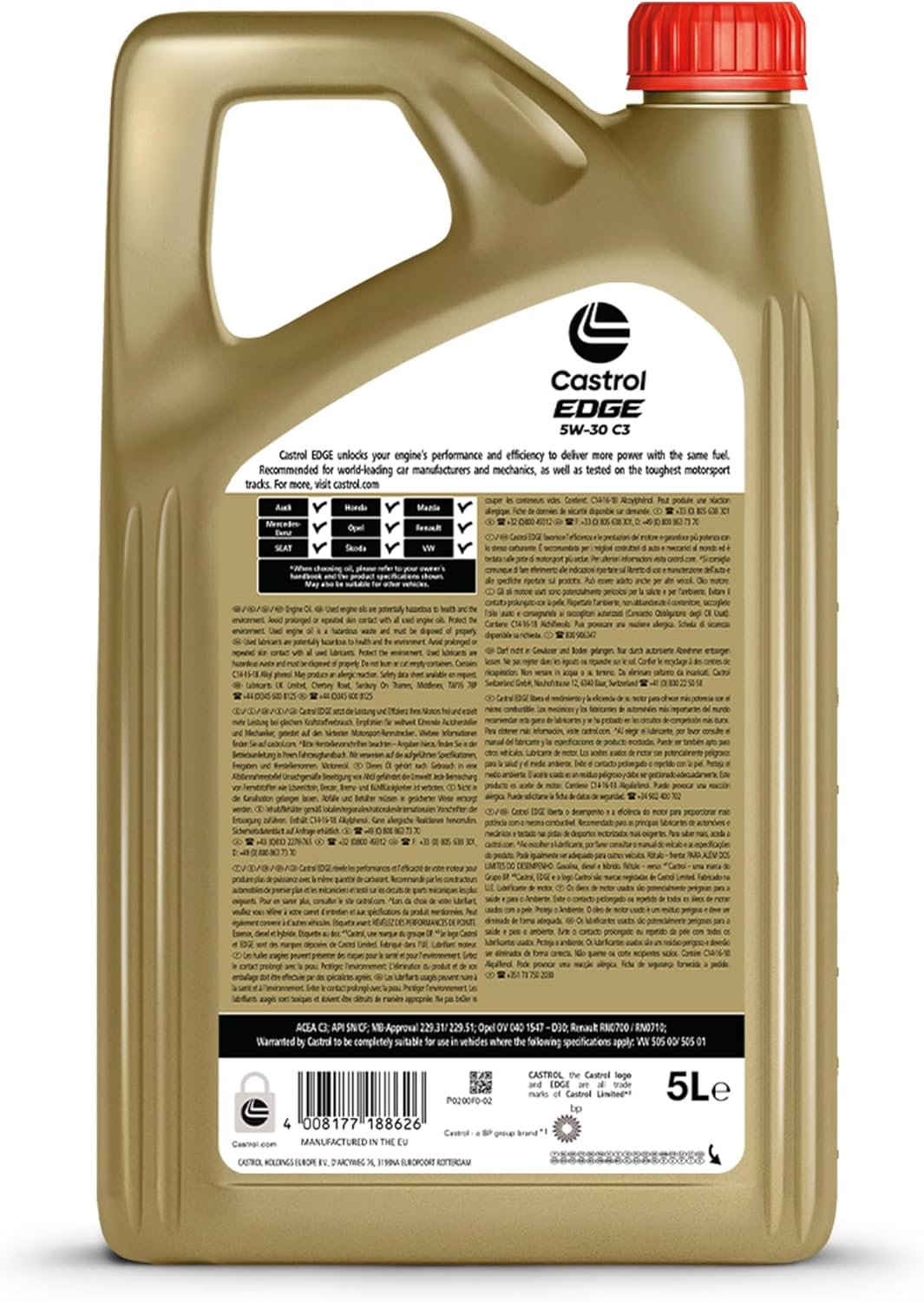 Thumbnail 1 de Castrol EDGE 5W-30 C3, 5L – huile moteur hautes performances conformes ACEA C3