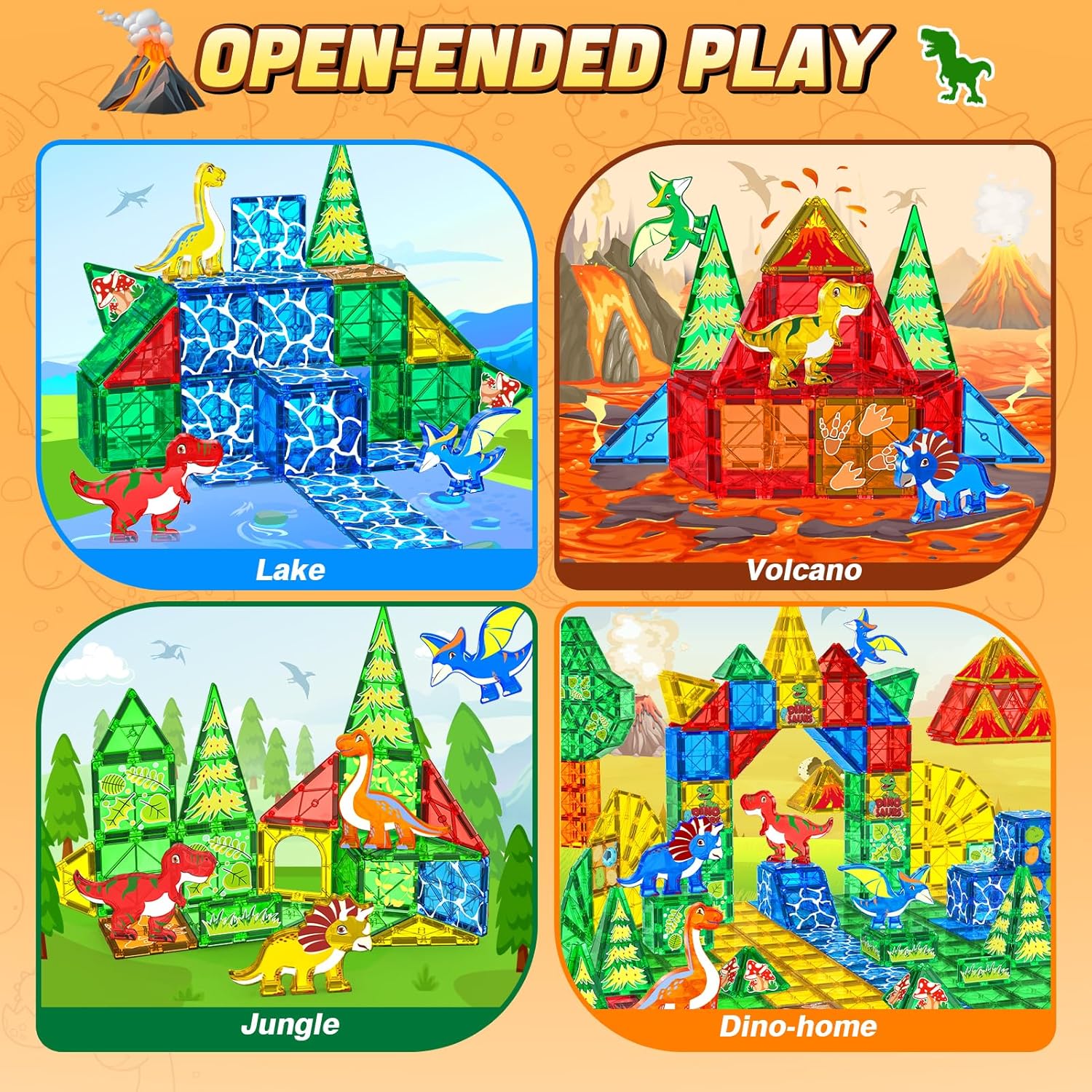 Thumbnail 1 de Magnetic Tiles Dinosaur World 3+ magnetic blocks 🧩
