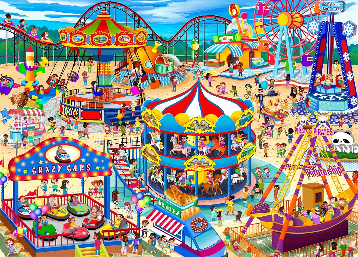 Detalle de Amusement Park Jigsaw Puzzles for Adults 1000 Piece