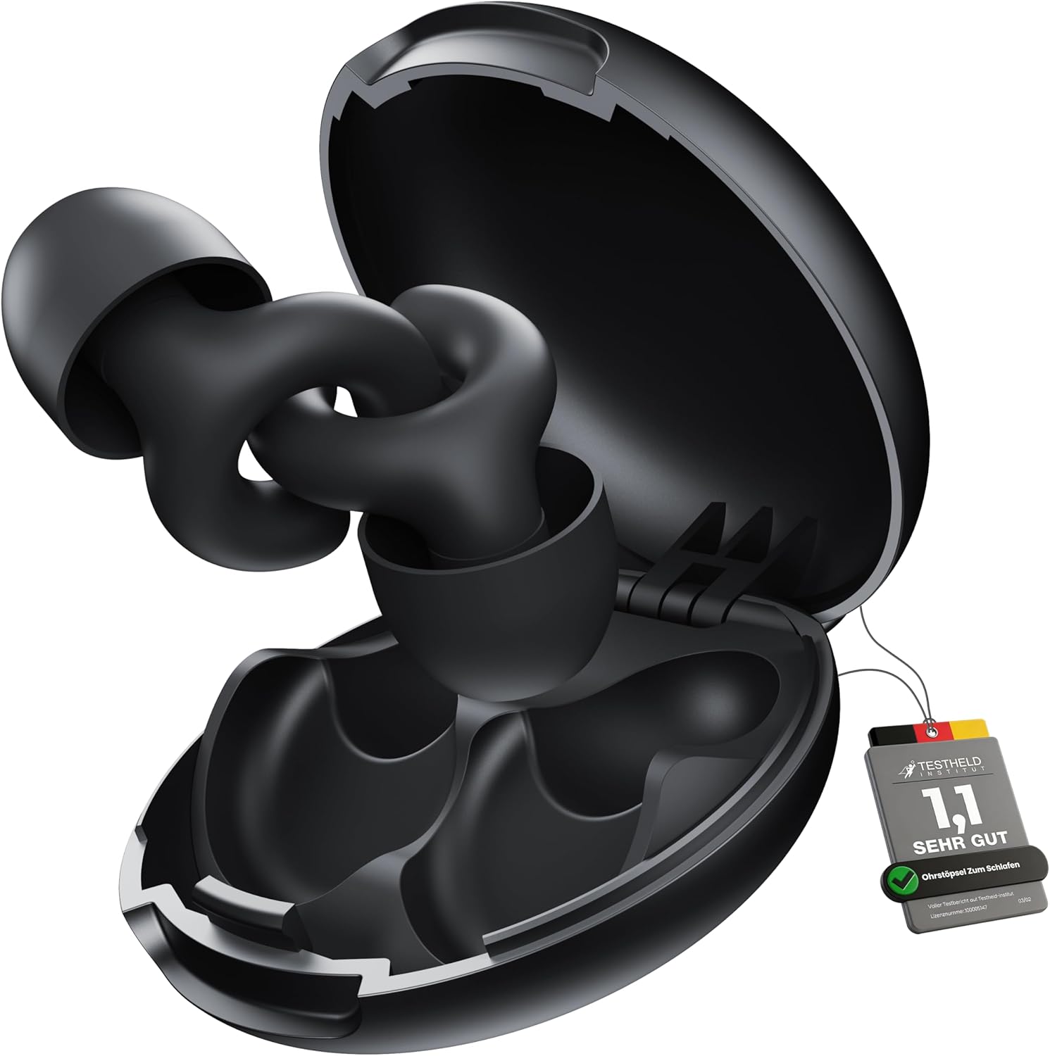 Detalle de Bouchon d'oreille Sokzixx SkinFit — Isolation acoustique 35 dB, 4 tailles (XS/S/M/L) pour sommeil, voyage et concentration