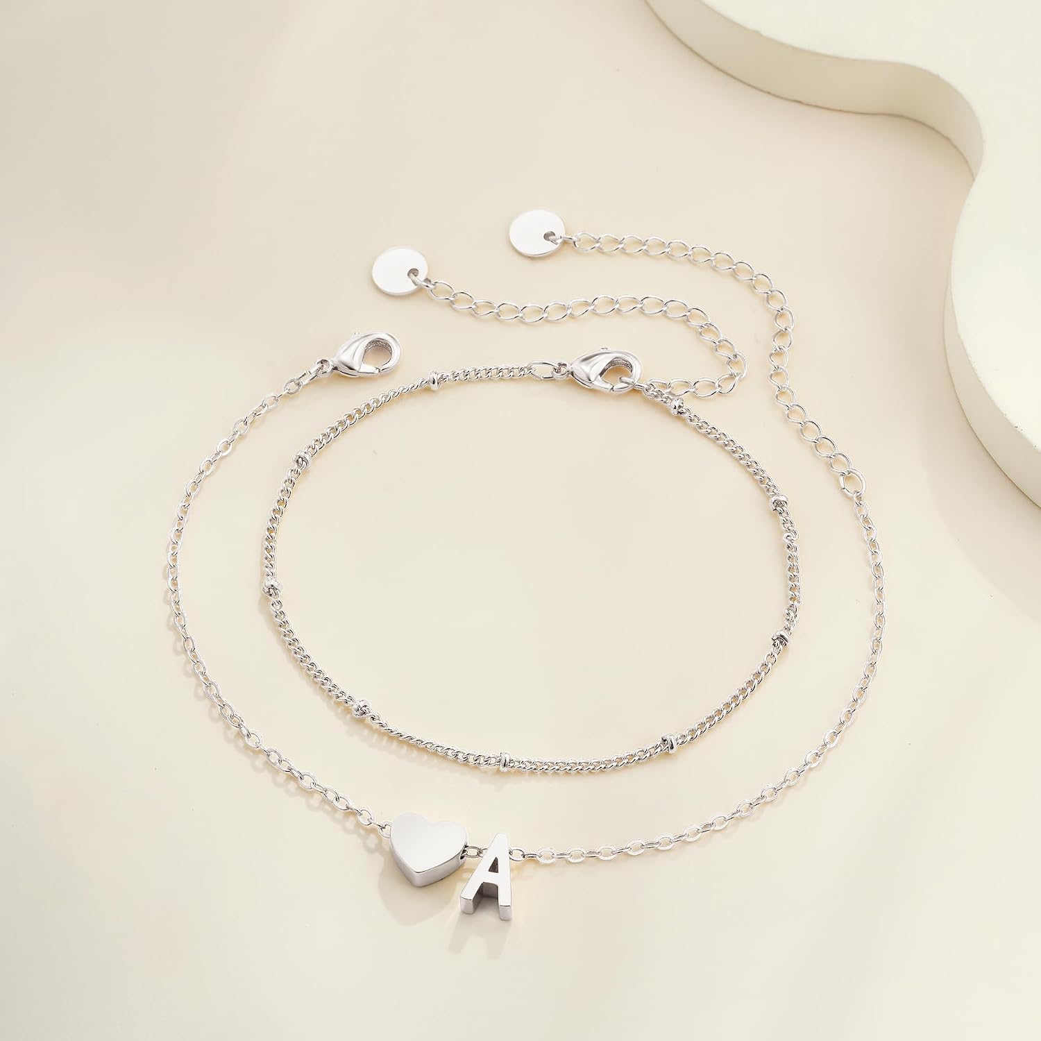 Detalle 1 de SLOONG Herz Buchstaben Armband vergoldet