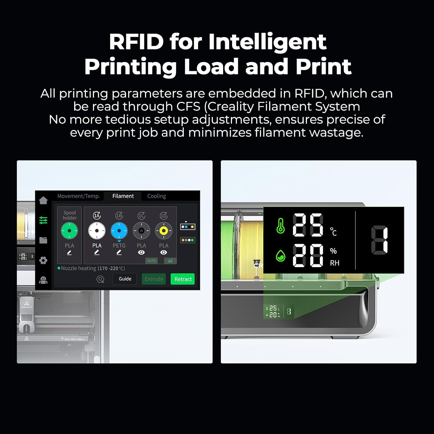 Detalle de Creality Hyper PLA RFID 1,75 mm 4 kg