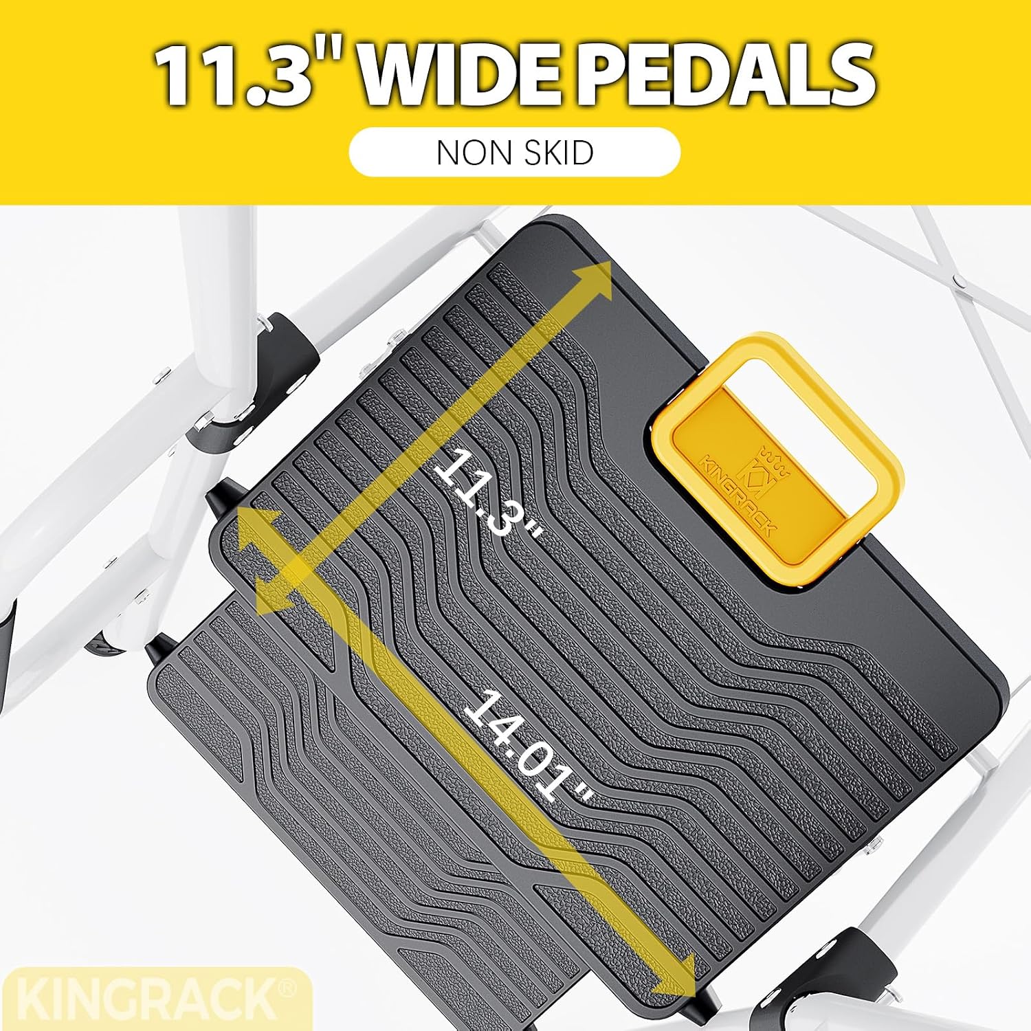 Detalle 2 de KINGRACK WK2226-5D 5-Step Folding Ladder, 800 lb Capacity, Tool Tray