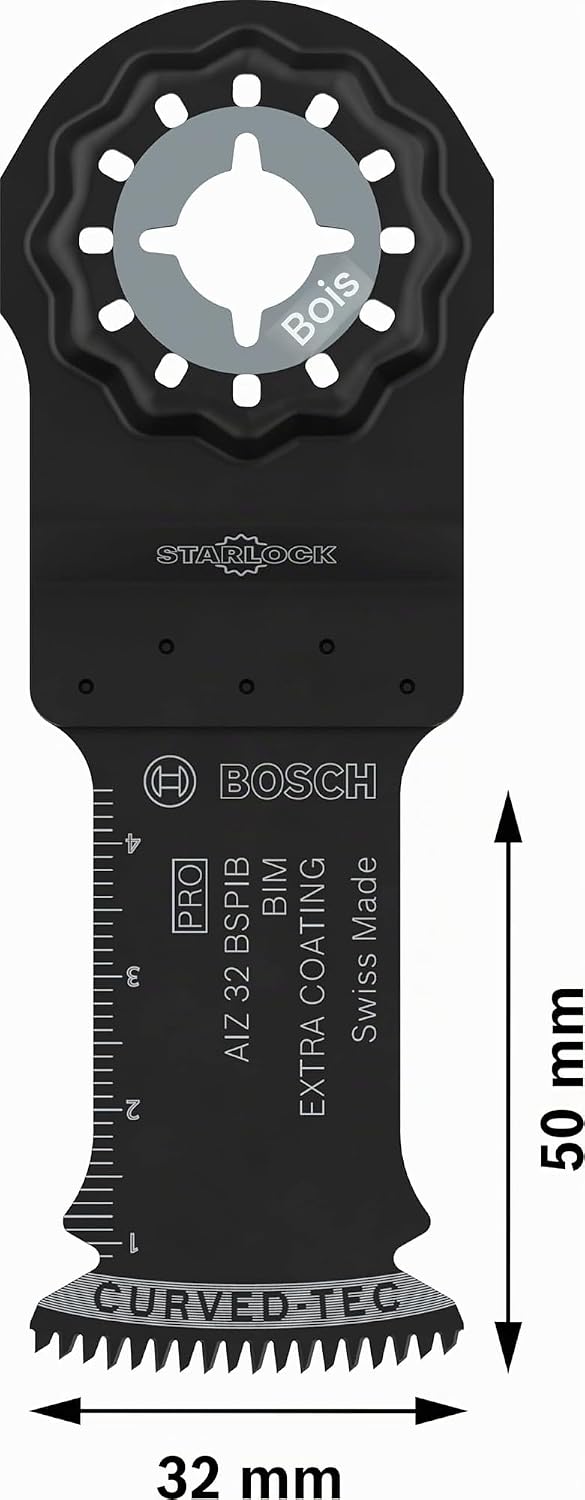 Detalle de Bosch PRO AIZ 32 BSPIB – Lame multi-matériaux 32 mm pour outil multifonctions