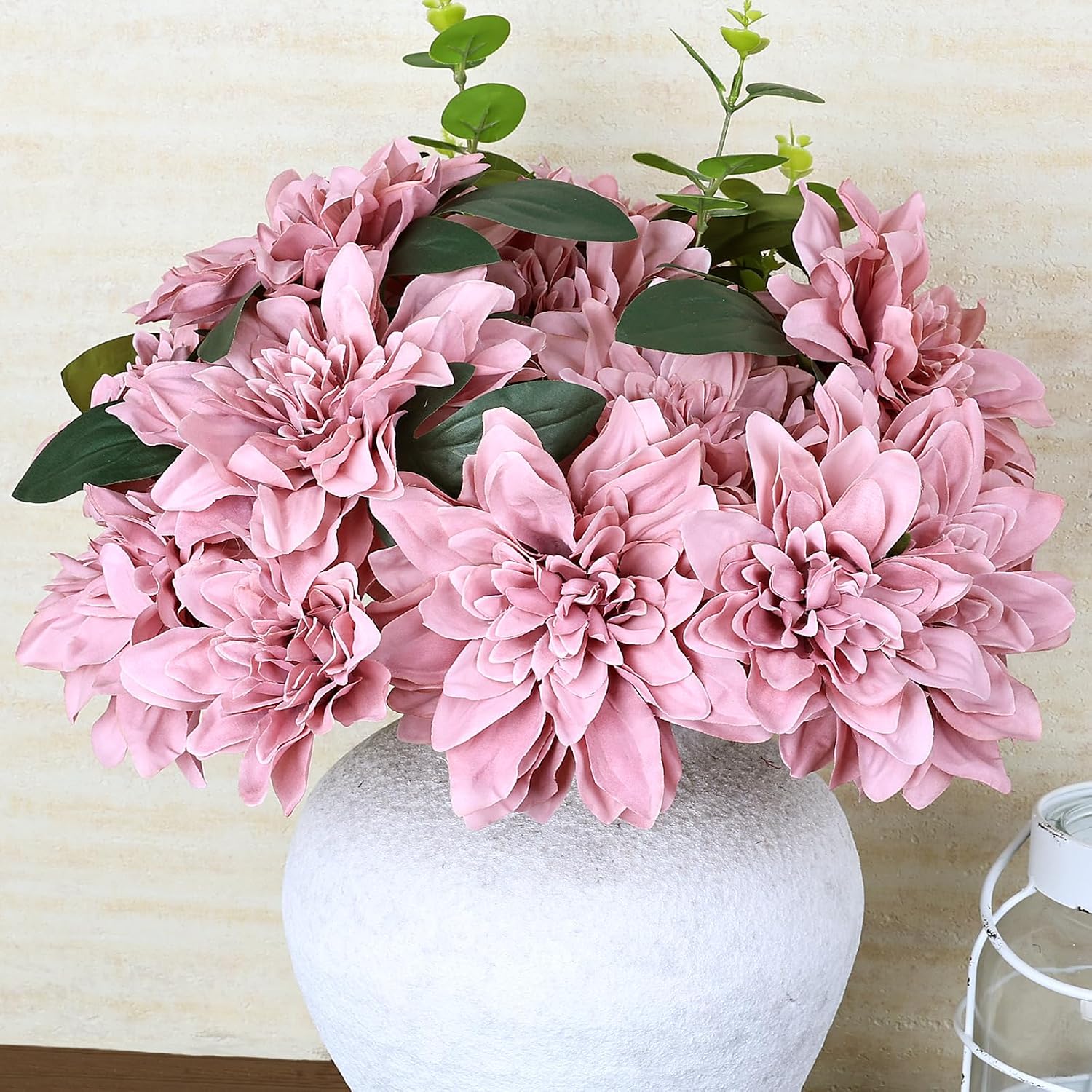 Detalle de XOETCP Artificial Dahlia Flowers, 24 Pieces