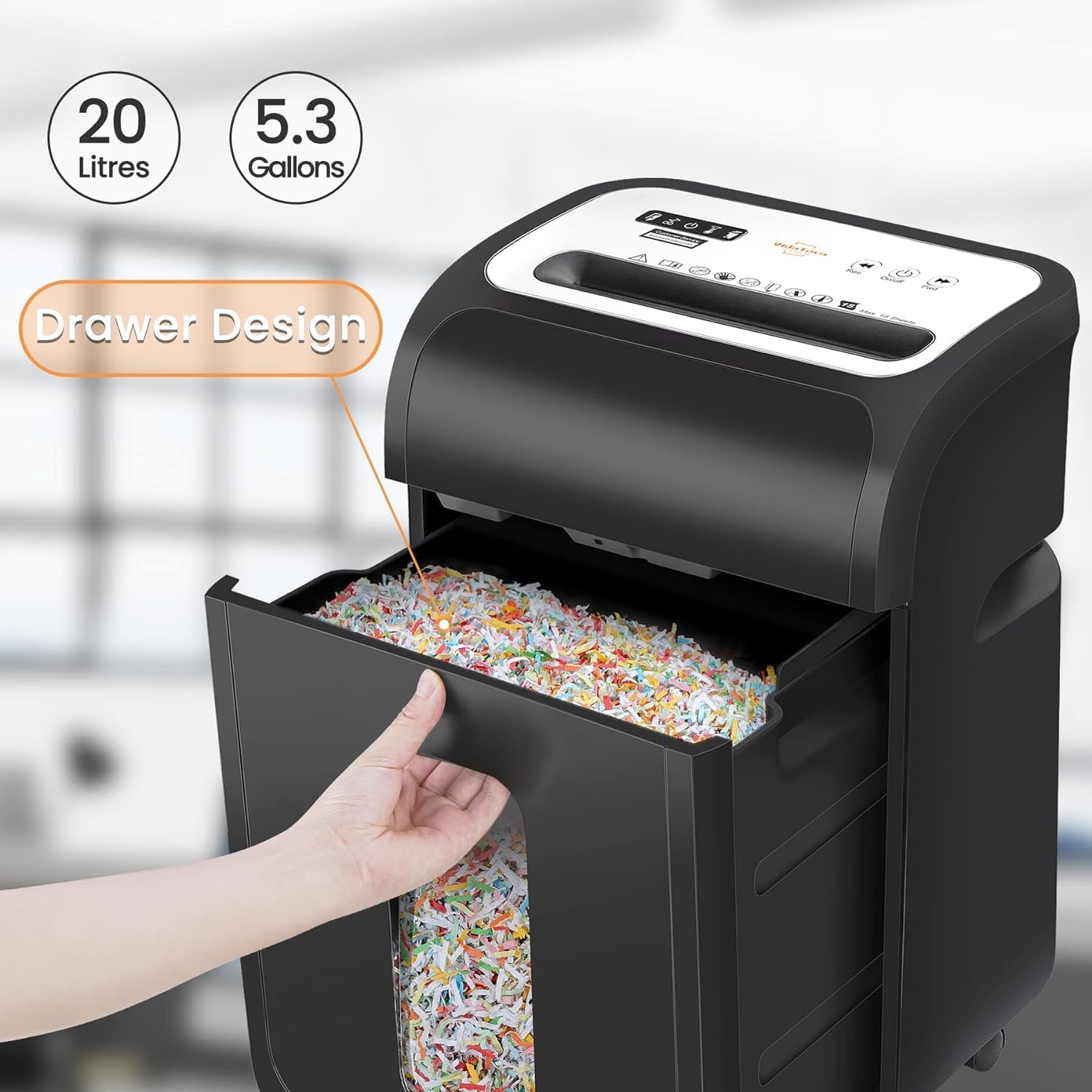 Thumbnail 2 de VidaTeco 15 Blatt Aktenvernichter 60 Min 📄