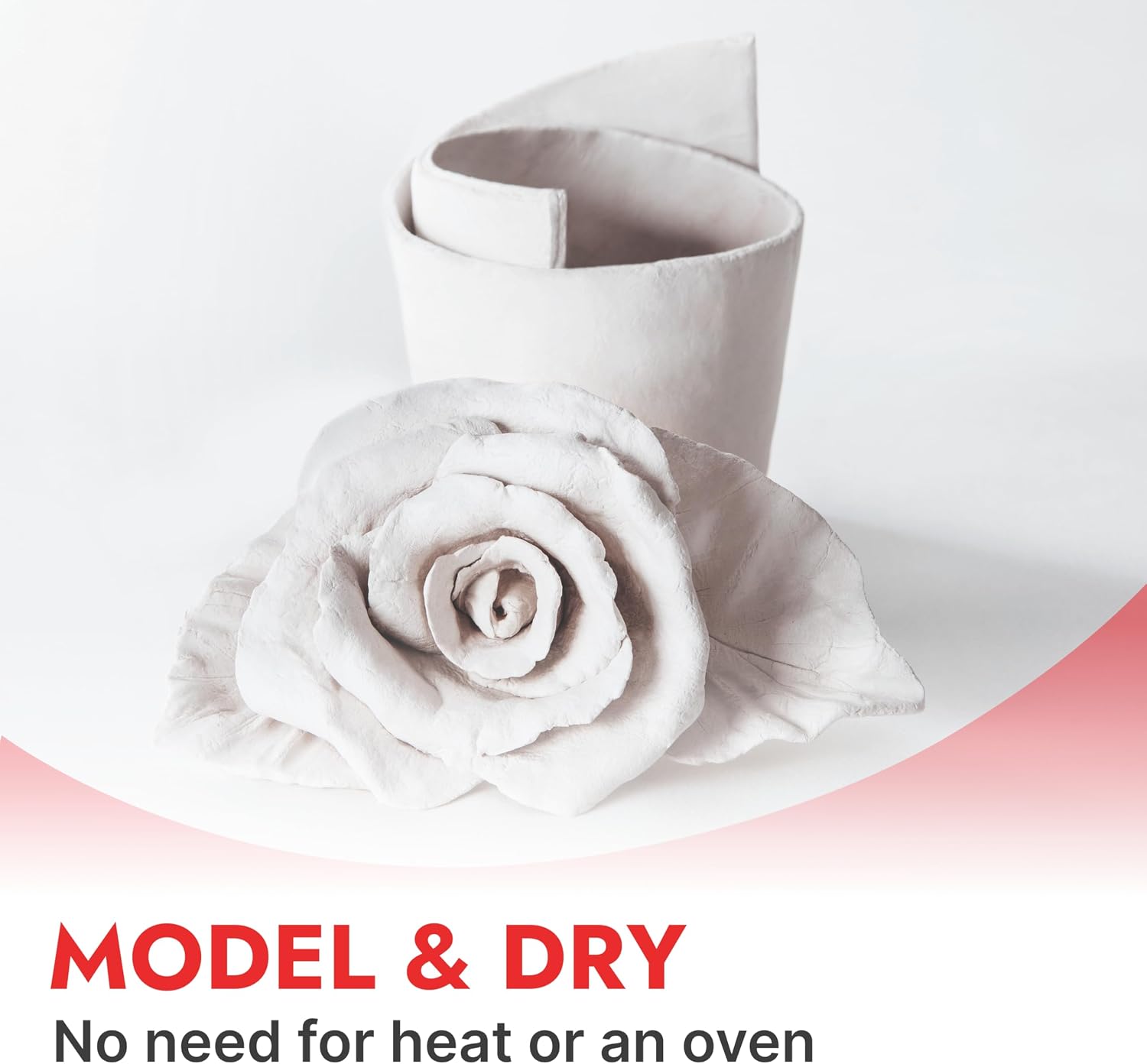 Detalle de DAS Modeling Clay Air Hardening, White, 2.2lb — A Fuss-Free Air-Dry Clay for Creative Projects