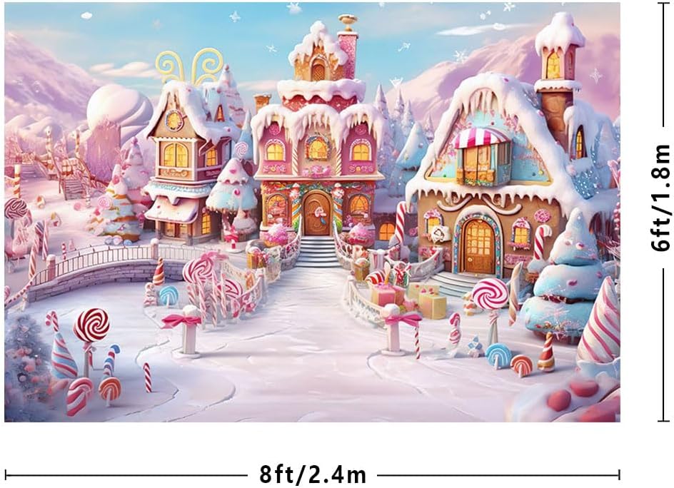 Detalle de MEHOFOND 8x6ft winter snow photography backdrop ๐