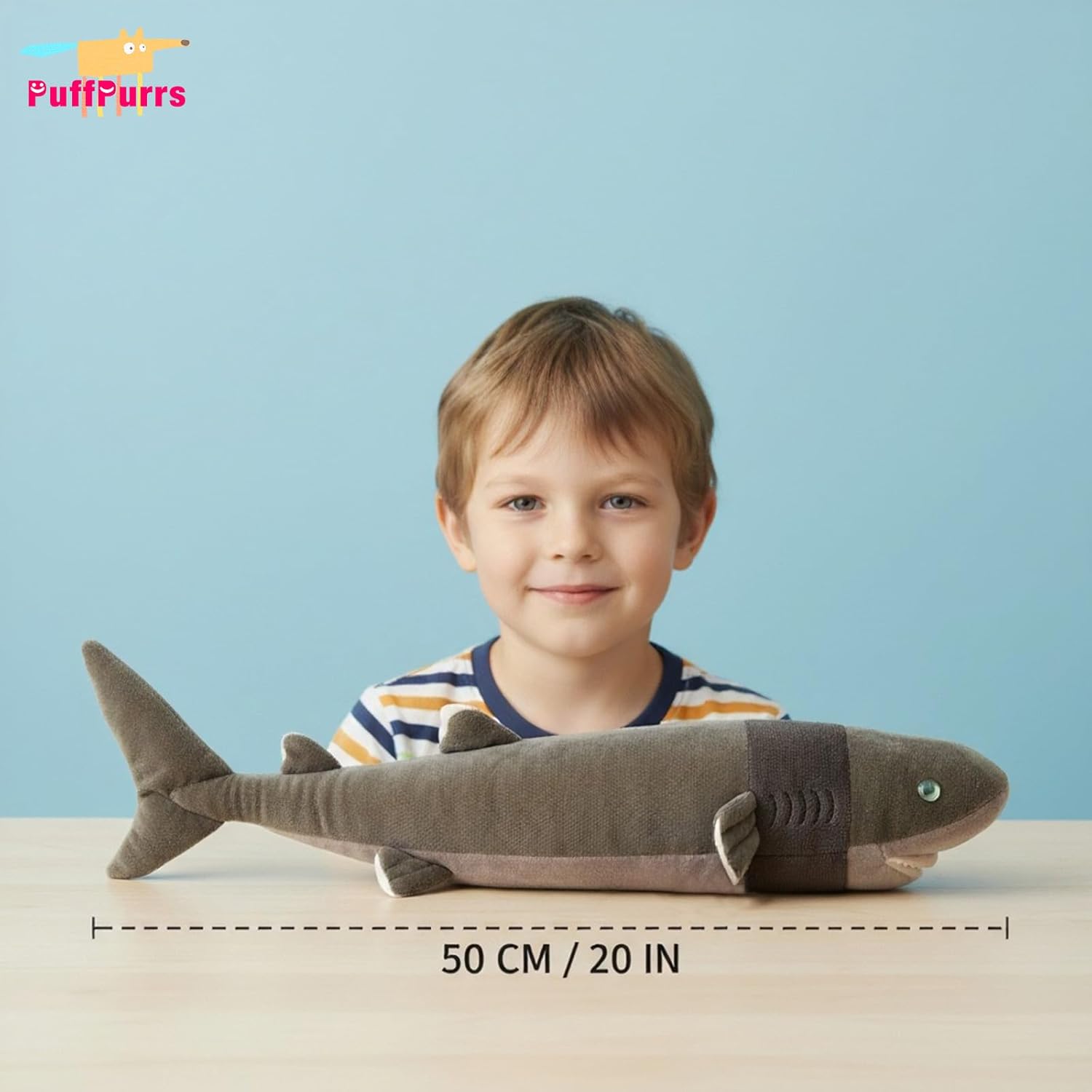 Thumbnail 3 de PuffPurrs Cookiecutter Shark Plush – Lifelike 20in Deep-Sea Toy for Ocean Lovers