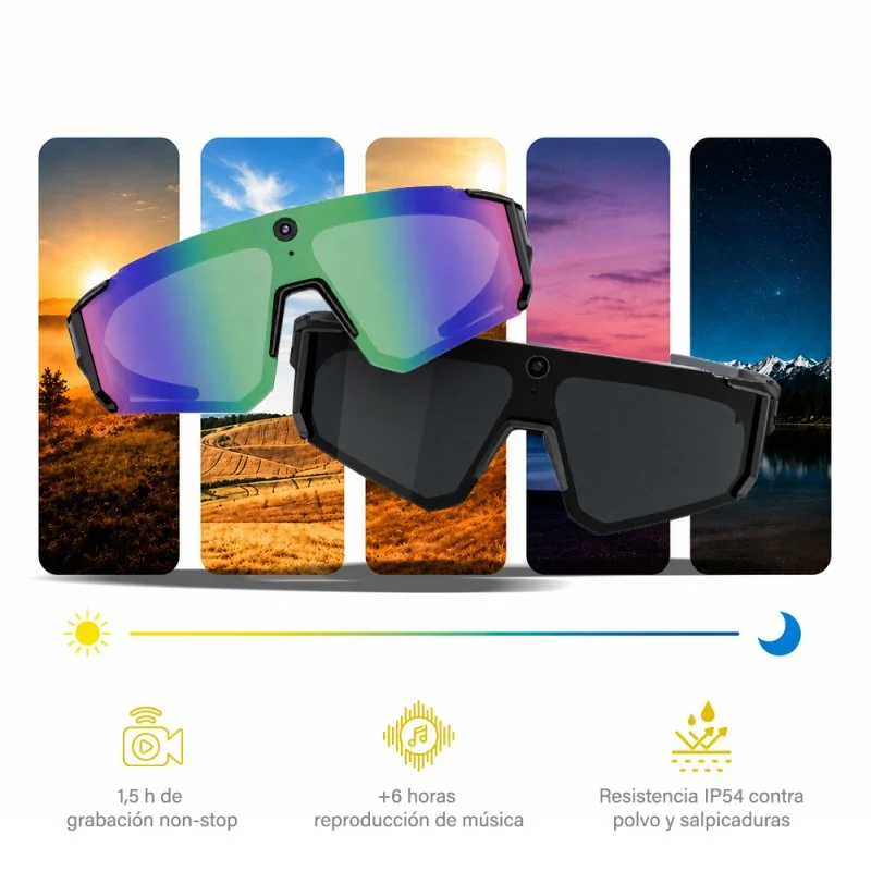 Detalle de Owlotech Vision Sport AI: Gafas Deportivas 32MP con traducción y streaming