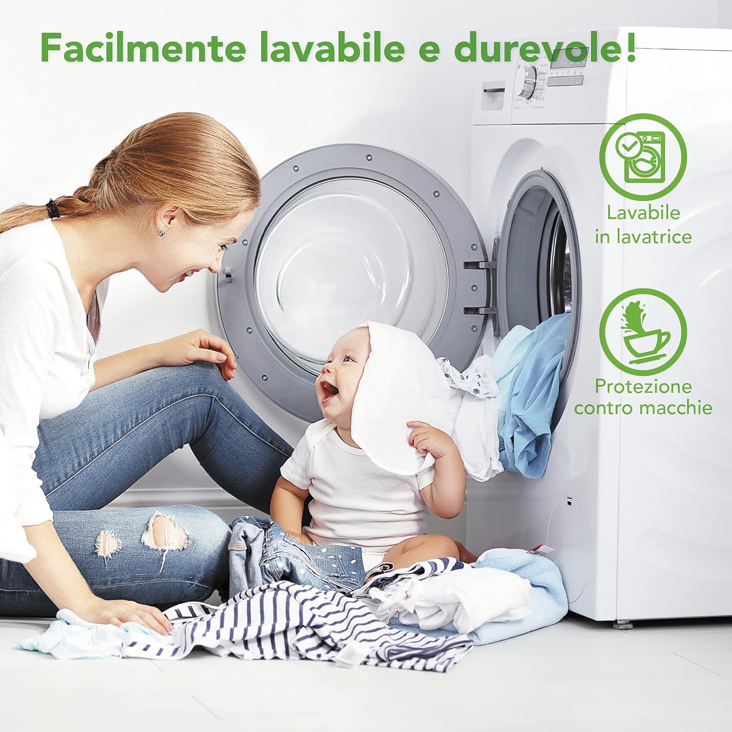 Thumbnail 5 de Coprimaterasso impermeabile 120x190 in tessuto di bambù naturale con angoli elastici – Una Piazza e Mezza