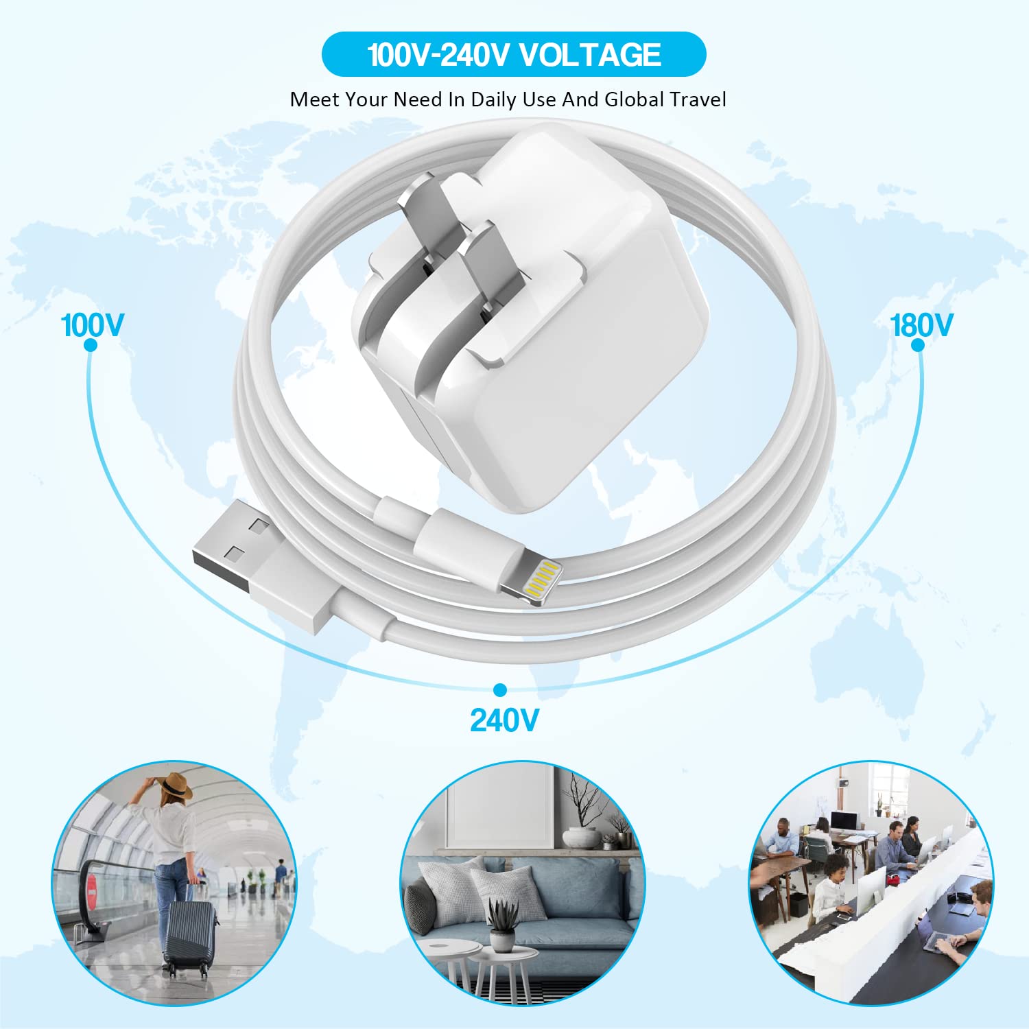 Thumbnail 2 de Apple Lightning 10ft Fast Charging Cable