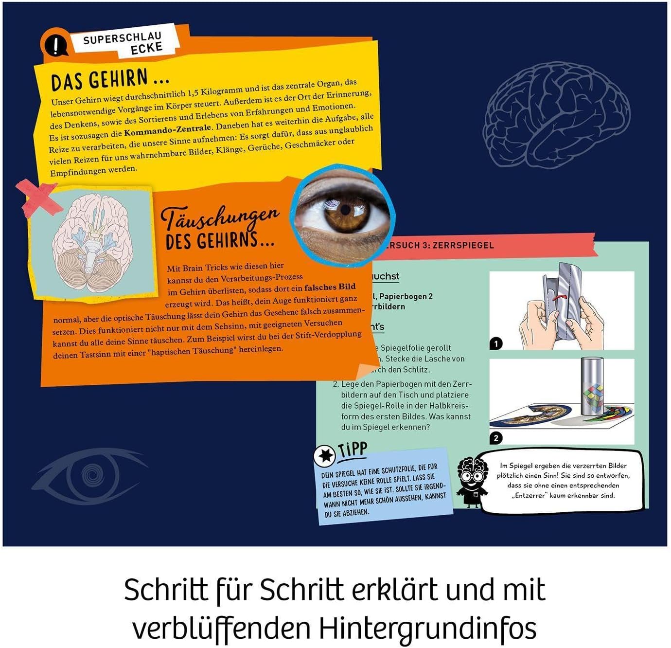 Thumbnail 5 de Kosmos Fun Science Brain Tricks (654252) – kit d’expériences d’illusions d’optique et lunettes 3D pour enfants