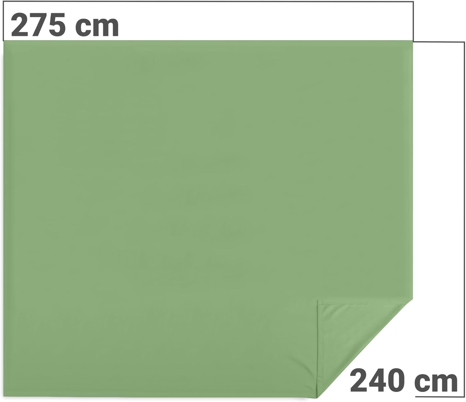 Thumbnail 2 de npluseins Drap-Housse sans élastique – Ultra-Doux et Moelleux, 240 x 275 cm, Sauge