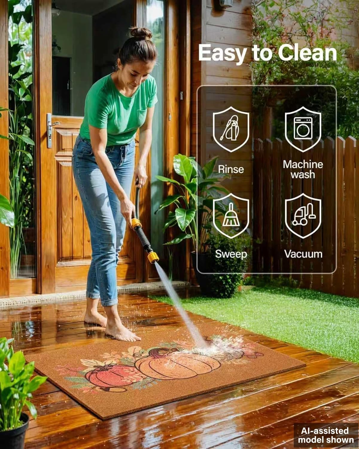 Thumbnail 6 de SAKSUN Outdoor Door Mat 17 x 30 Inches