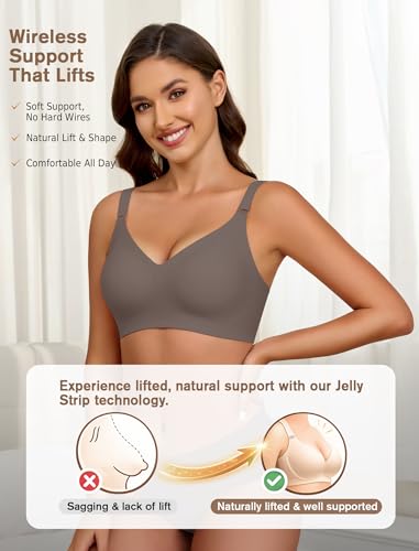 Detalle de EIISSION Sujetador sin aros Mujer | Reductor push up con relleno cómodo y cobertura total