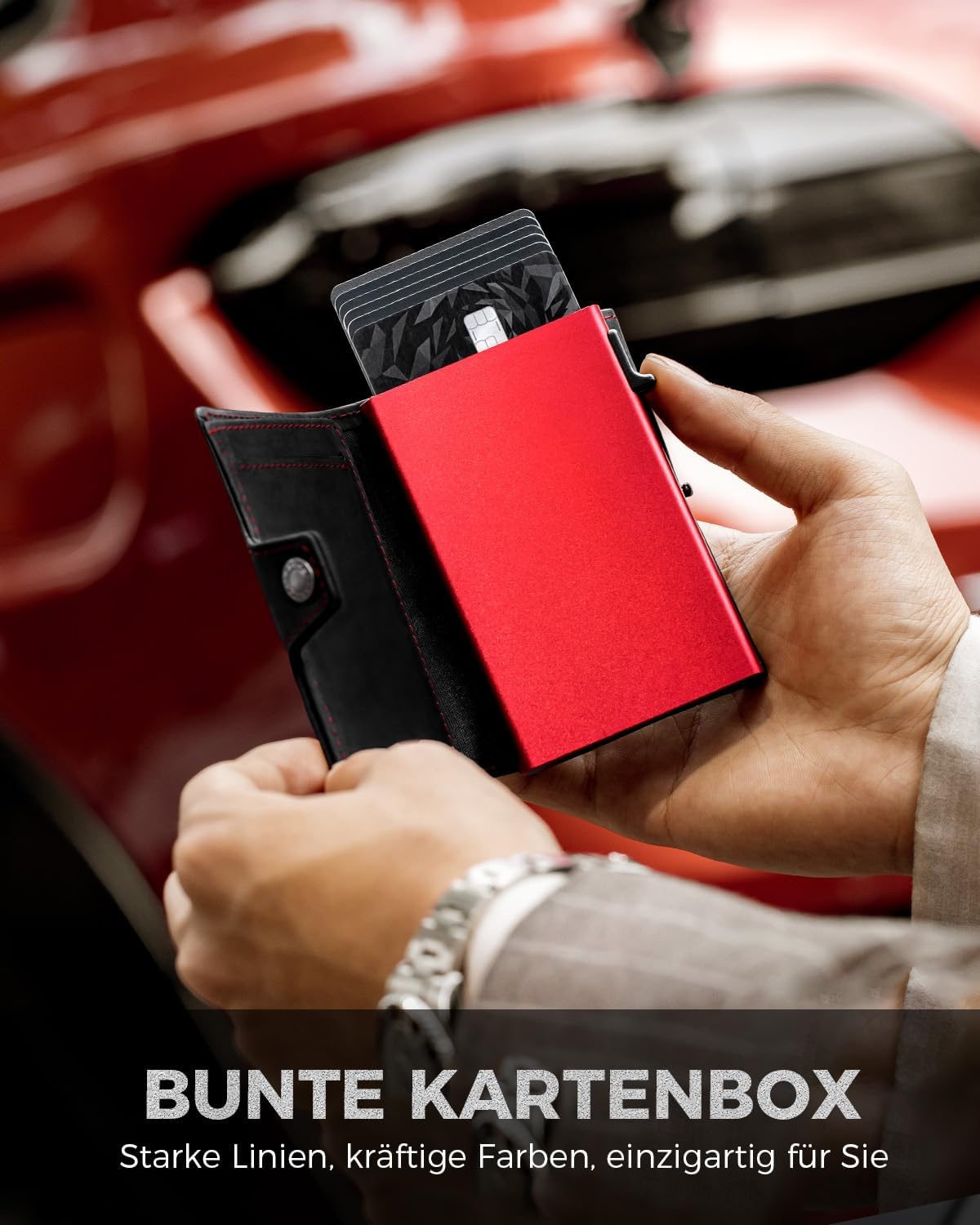 Thumbnail 2 de LORZOR Slim Wallet mit Münzfach – RFID Blocker 10 Karten