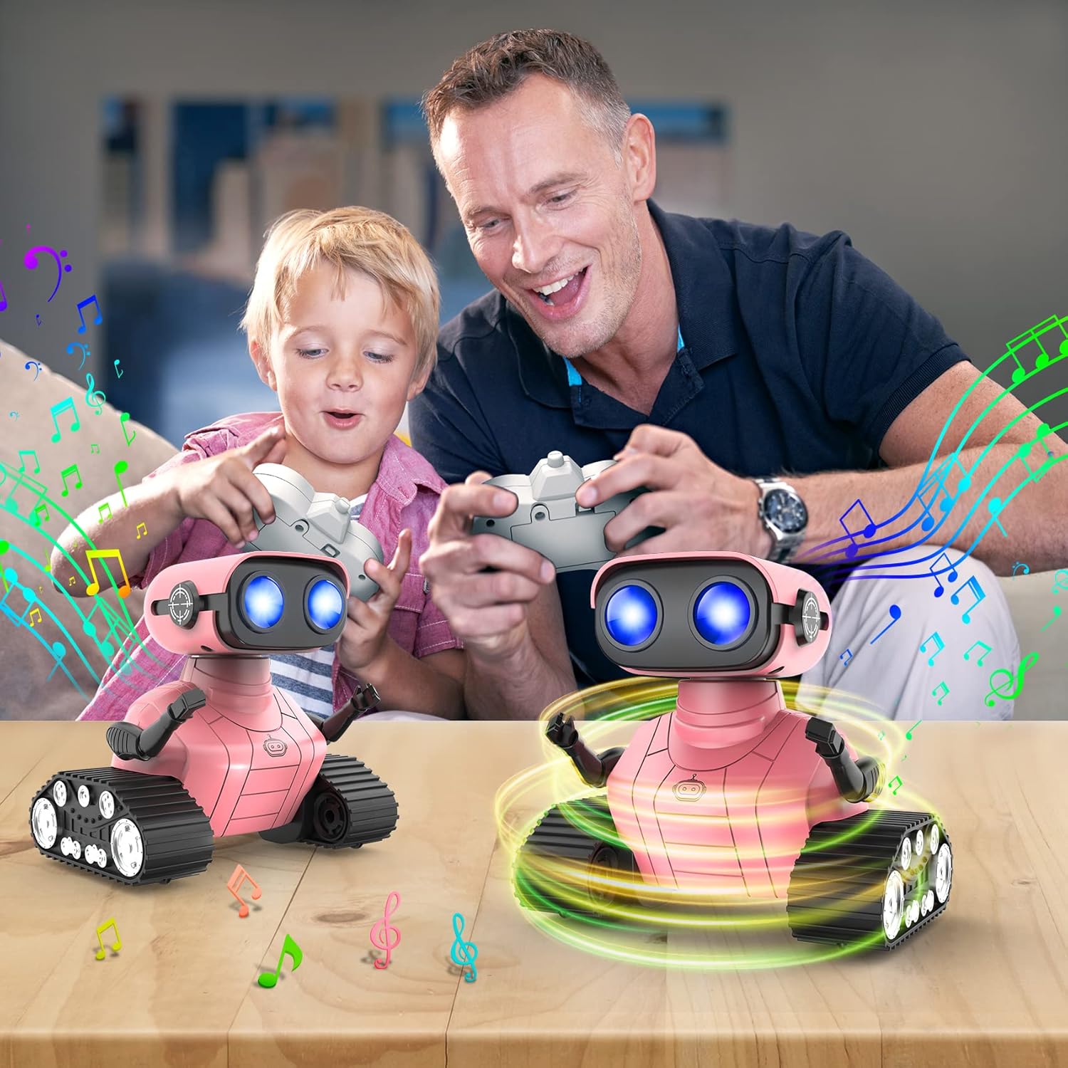 Thumbnail 5 de Hamourd Robot Toys for Girls: Rechargeable RC Robot with Dancing Lights, Flexible Limbs, and 2.4GHz Controller