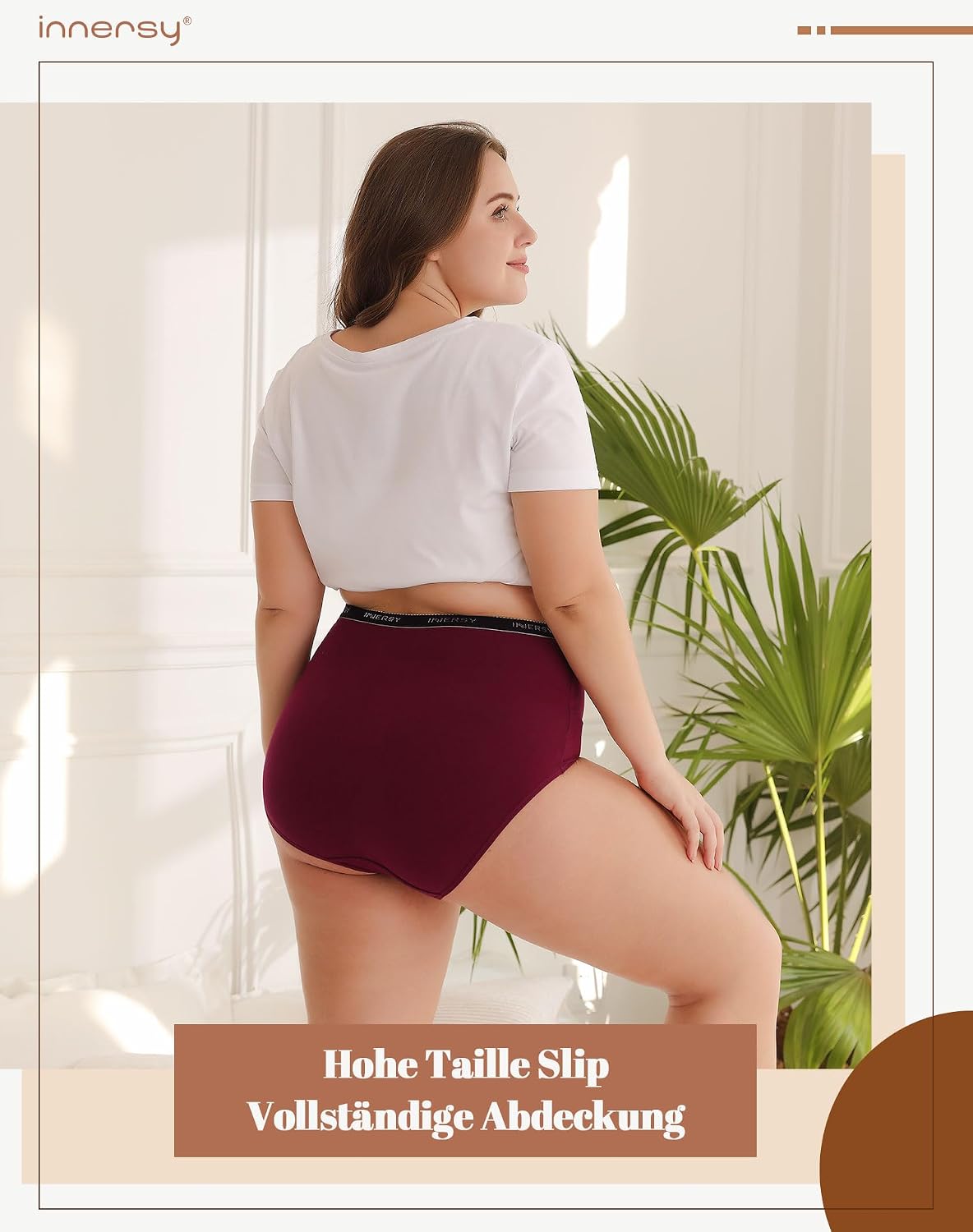Detalle de INNERSY Unterhosen 5er Pack High Waist 🩲