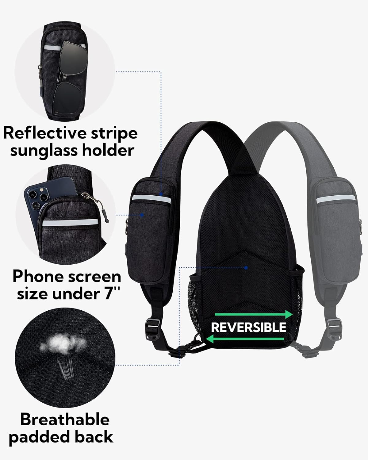 Thumbnail 5 de Waterfly Sling Bag Backpack: a versatile 3-layer daypack for everyday adventures