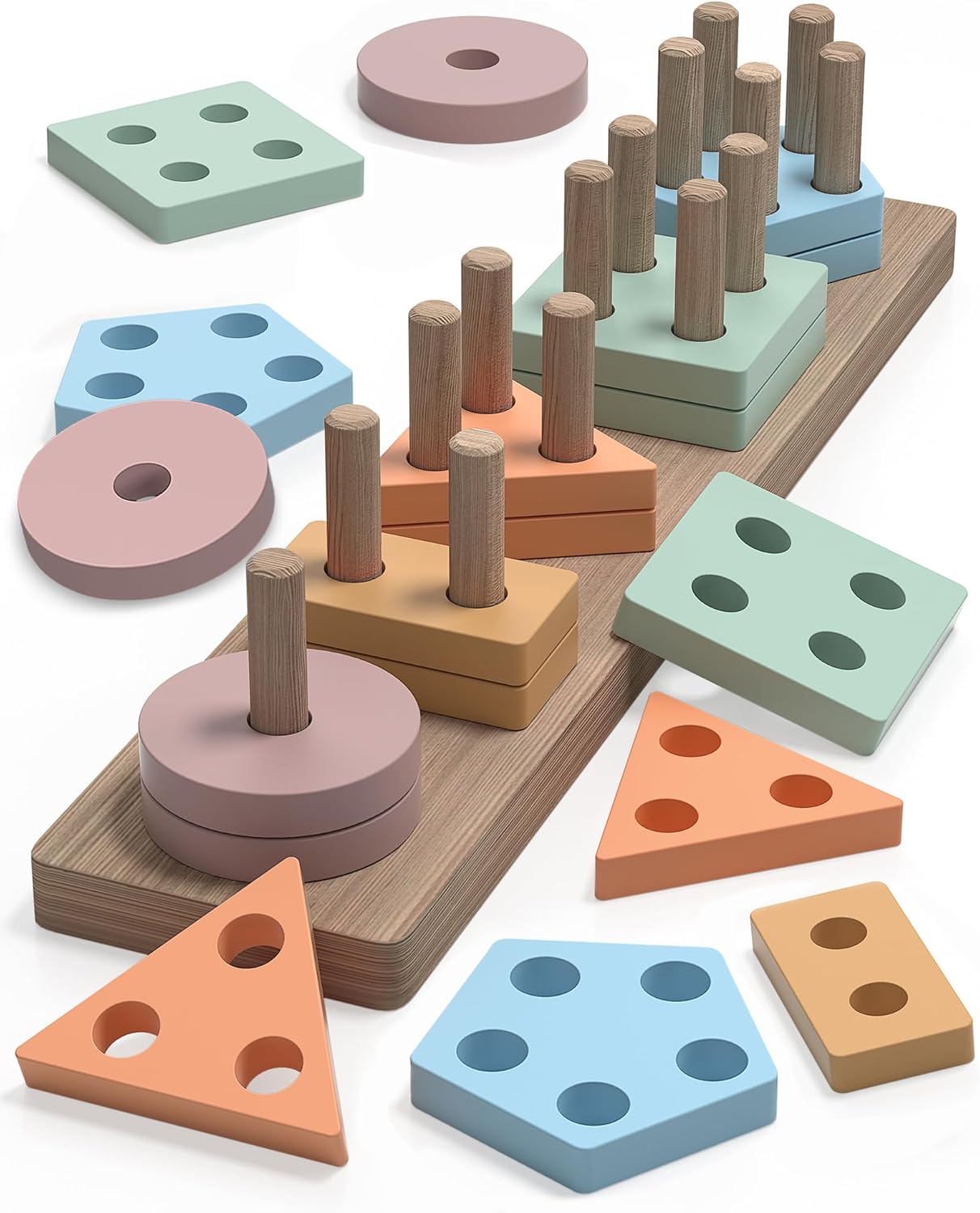 Detalle de kecristv Montessori Shape Sorter 20-Piece