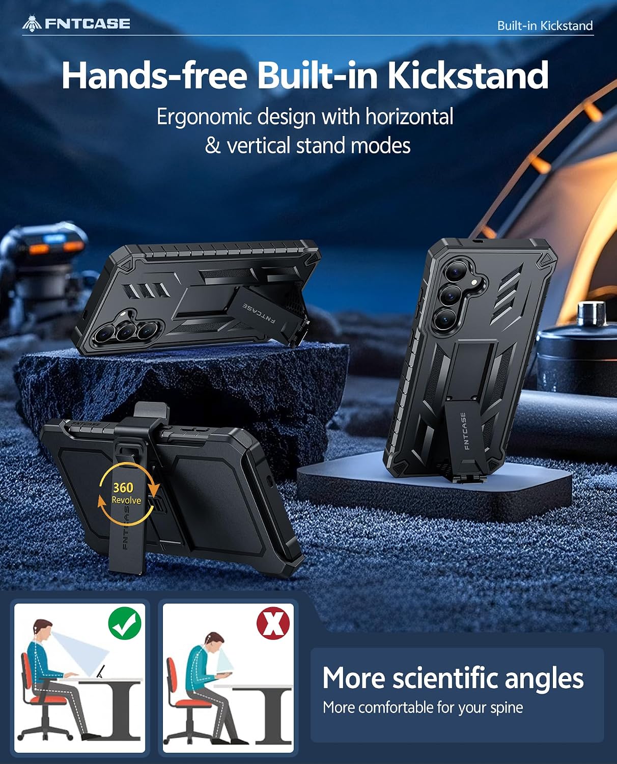 Detalle de FNTCASE Galaxy S25 FE rugged case 6.7-inch